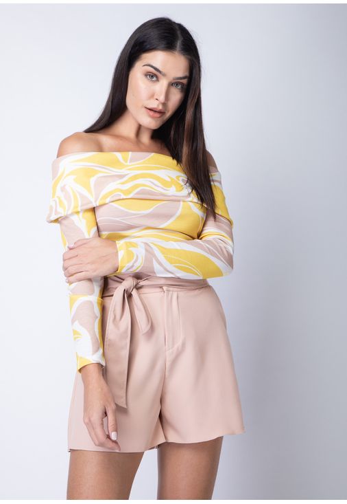 Blusa ombro a ombro lança perfume Clearance