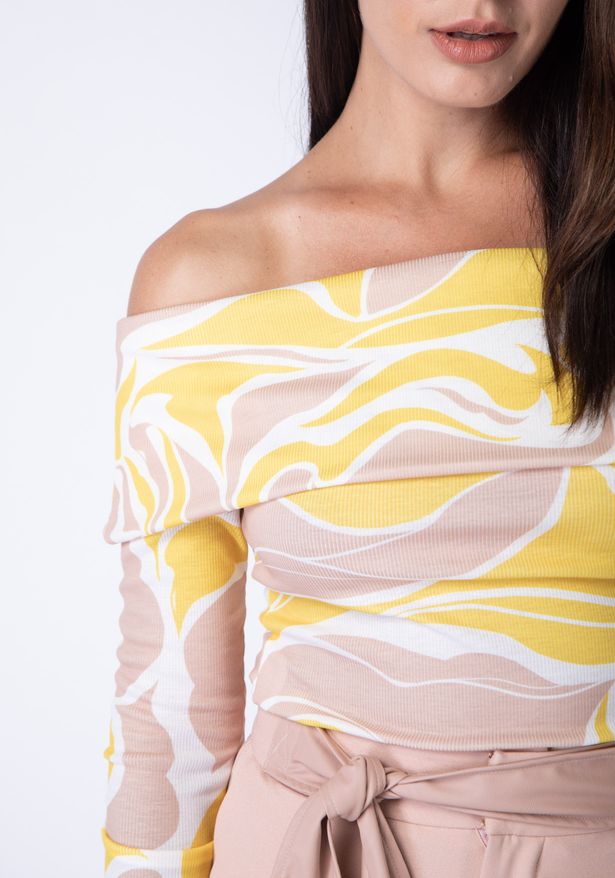 Blusa ombro a ombro lança perfume Clearance