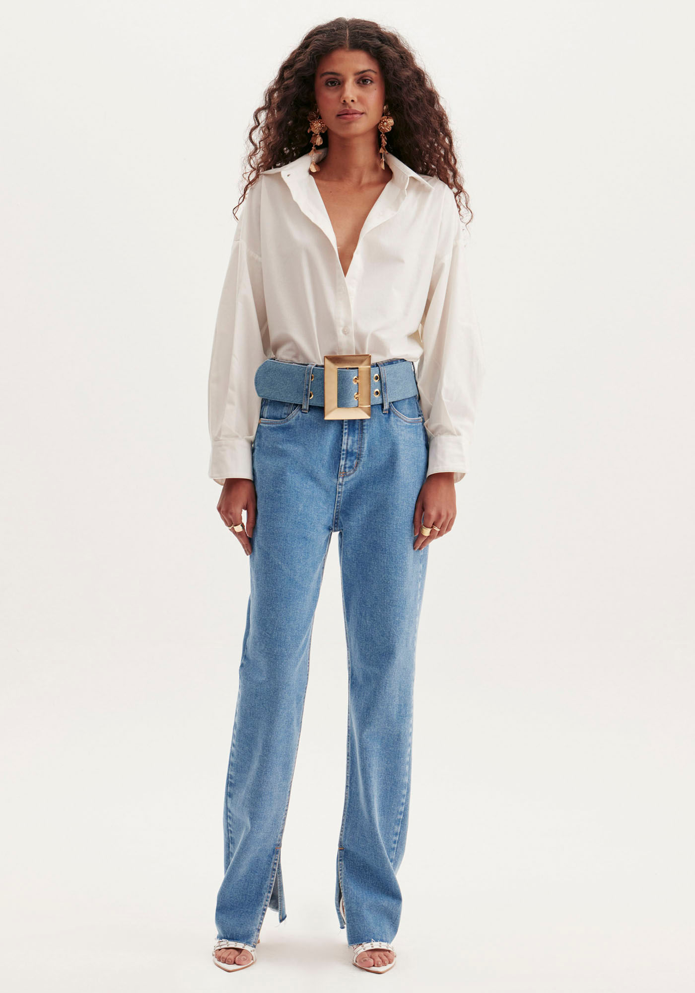 Calça Jeans Reta Super High