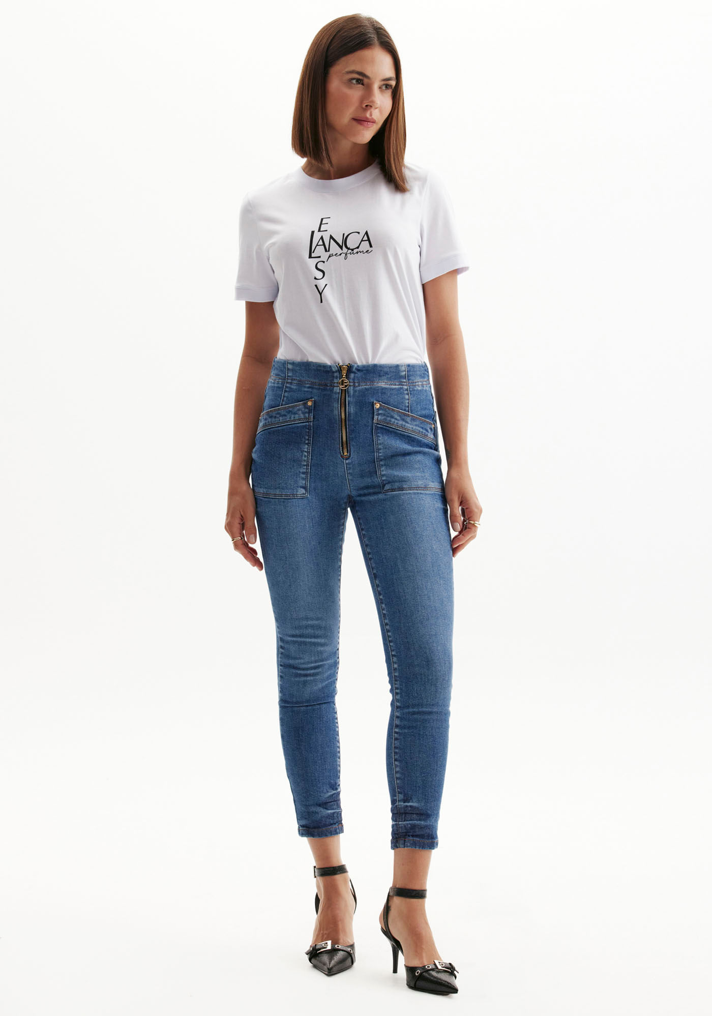 Calça Jeans Skinny Super High