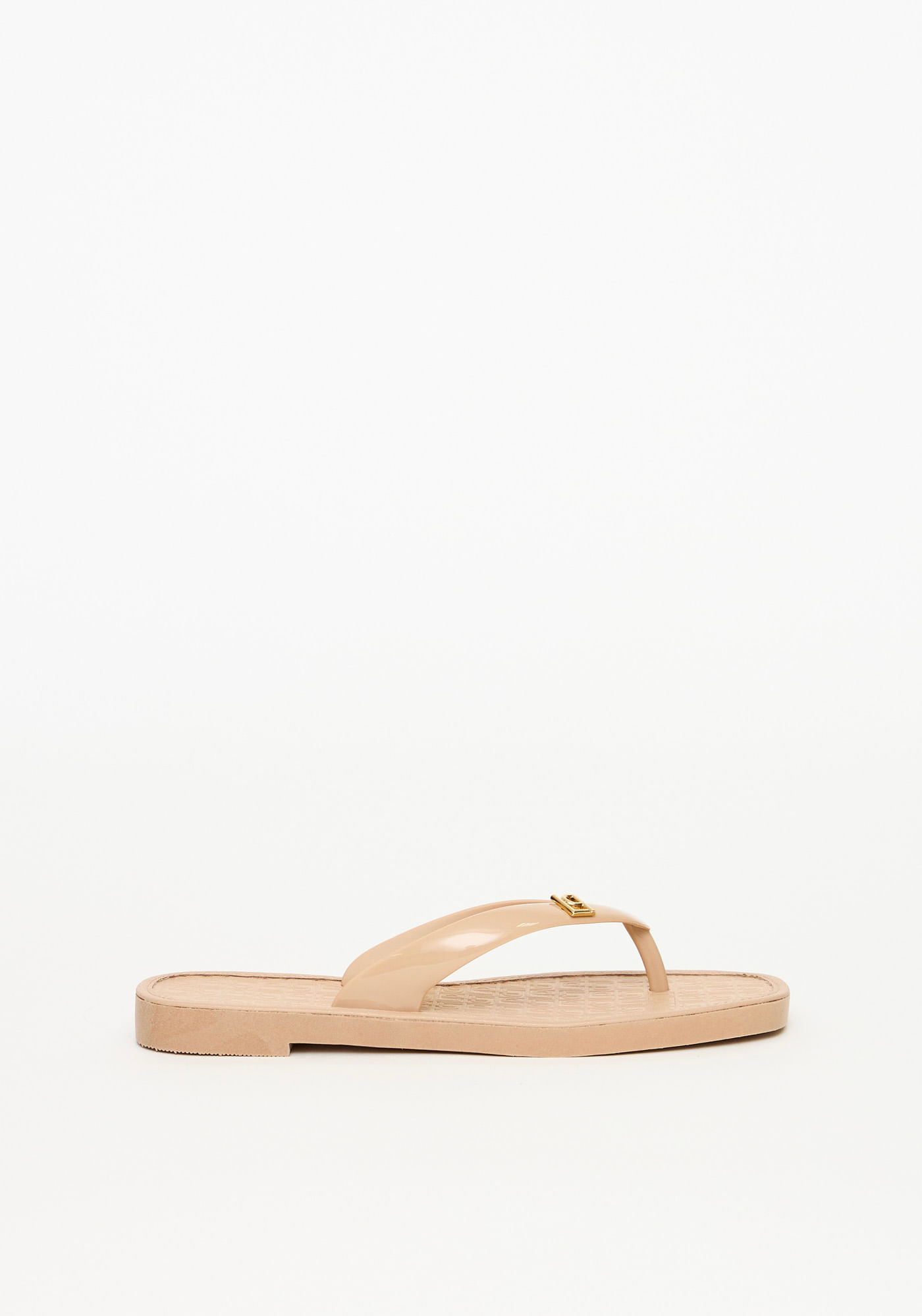 Chinelo De Tiras Com Enfeite E Frente Quadrada