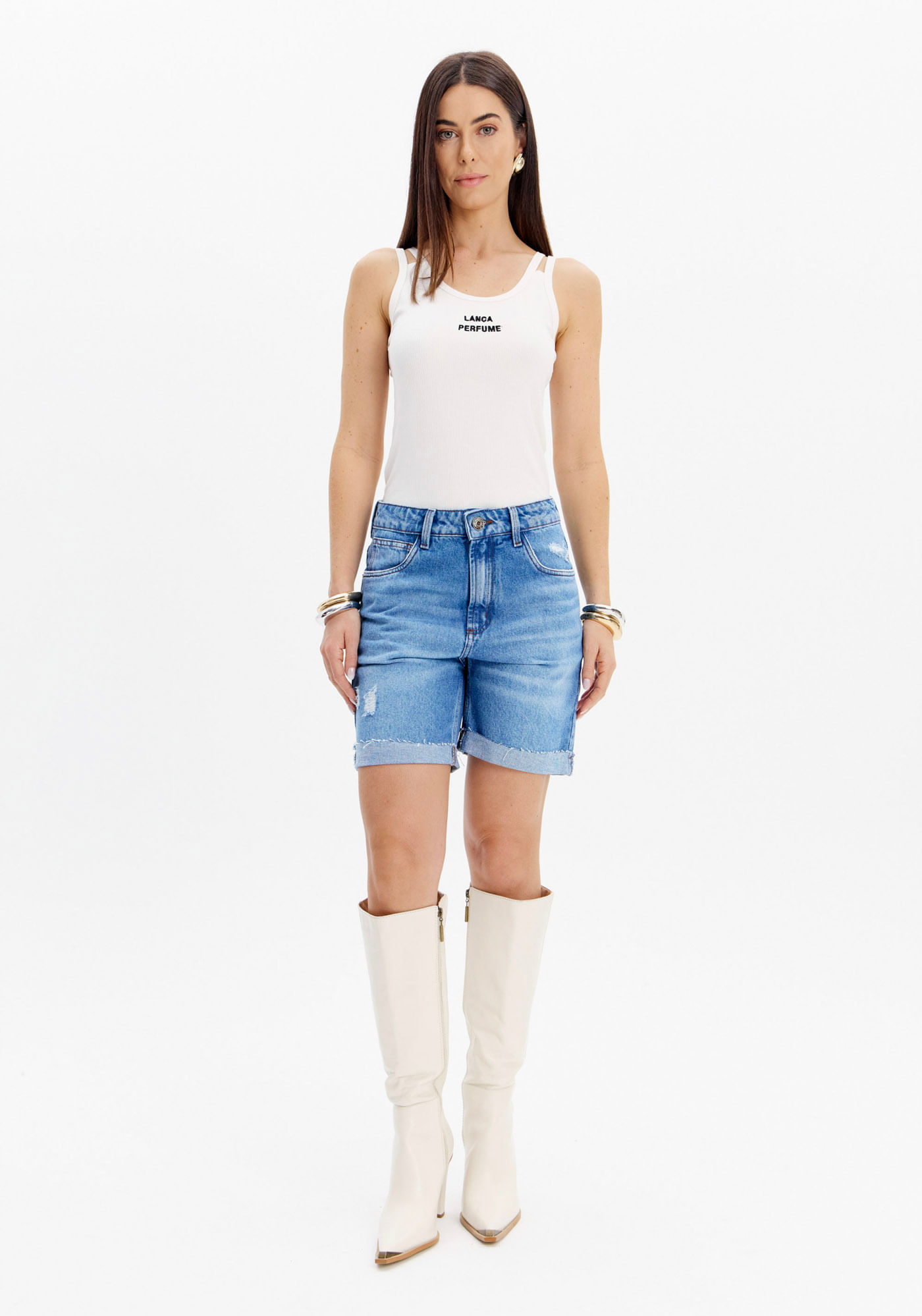 Bermuda Jeans Alongada