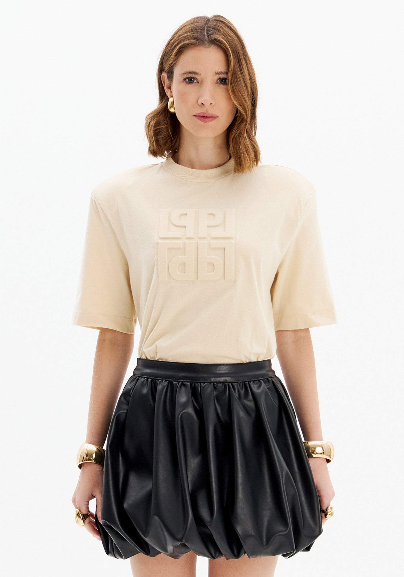 Blusa T-shirt Oversized Manga Curta