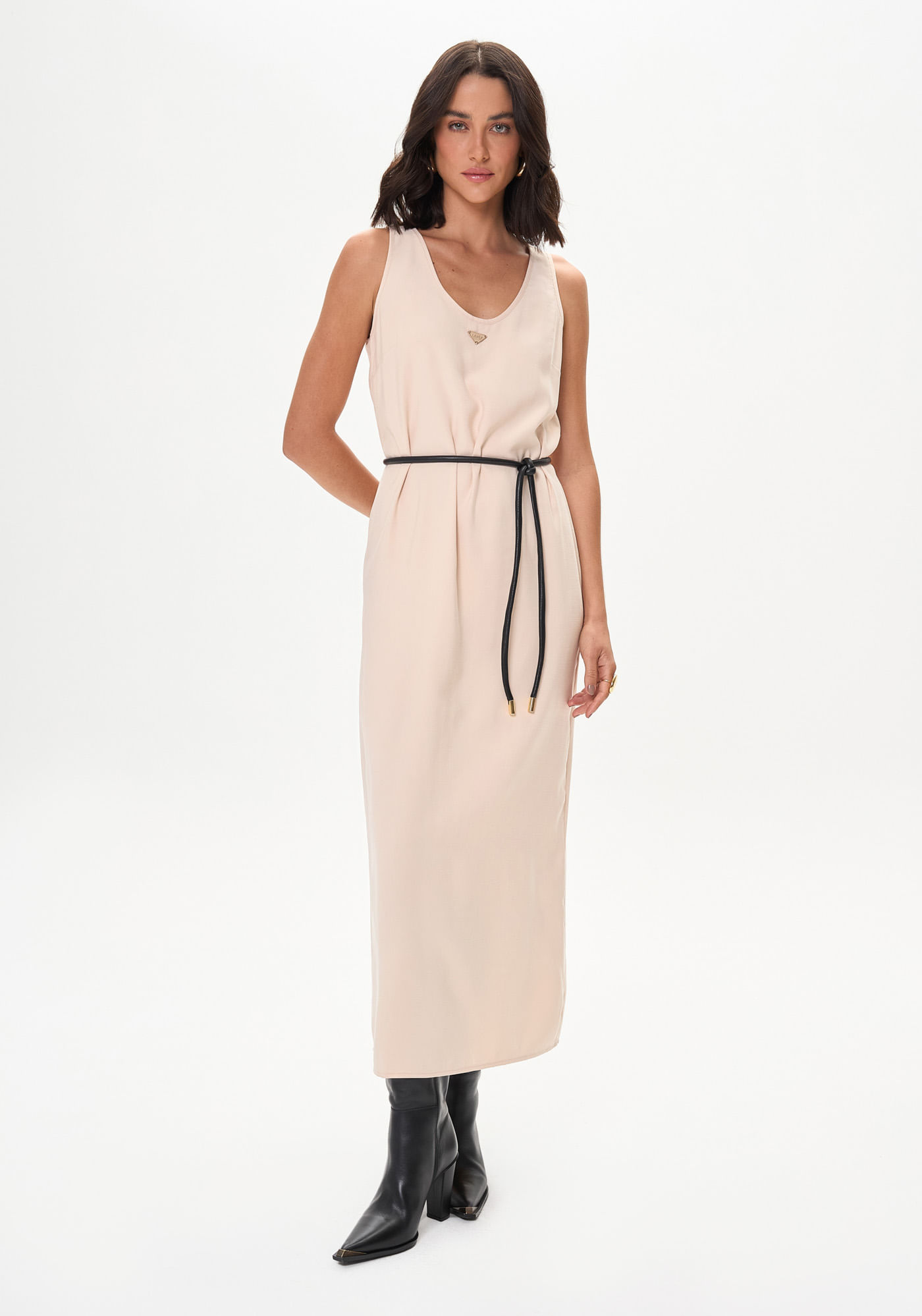 Vestido Sleep Dress Super Midi Com Enfeite