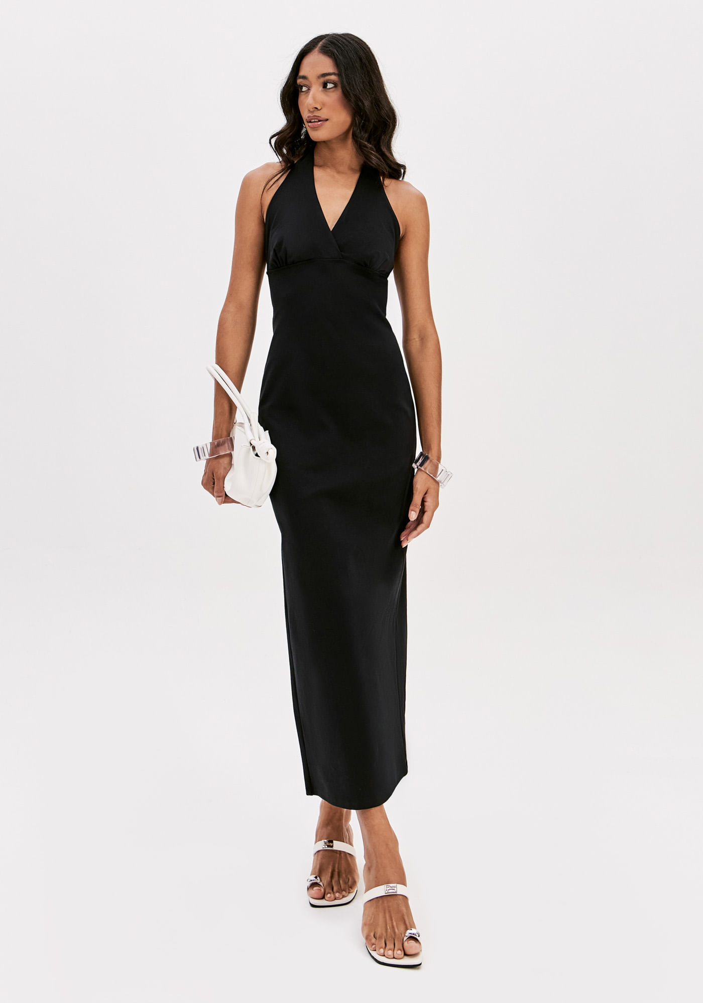Vestido Super Midi Frente Única