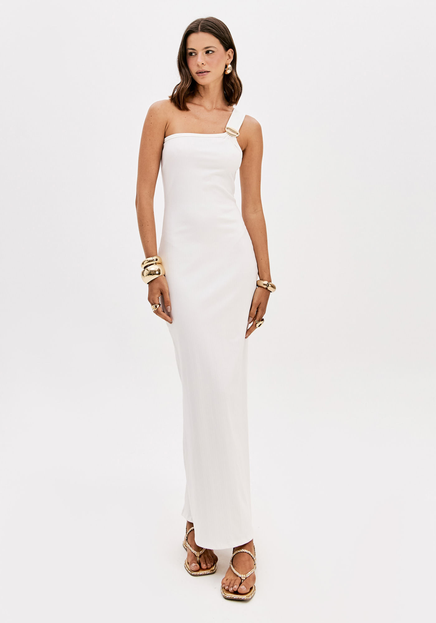 Vestido Super Midi Ombro Único