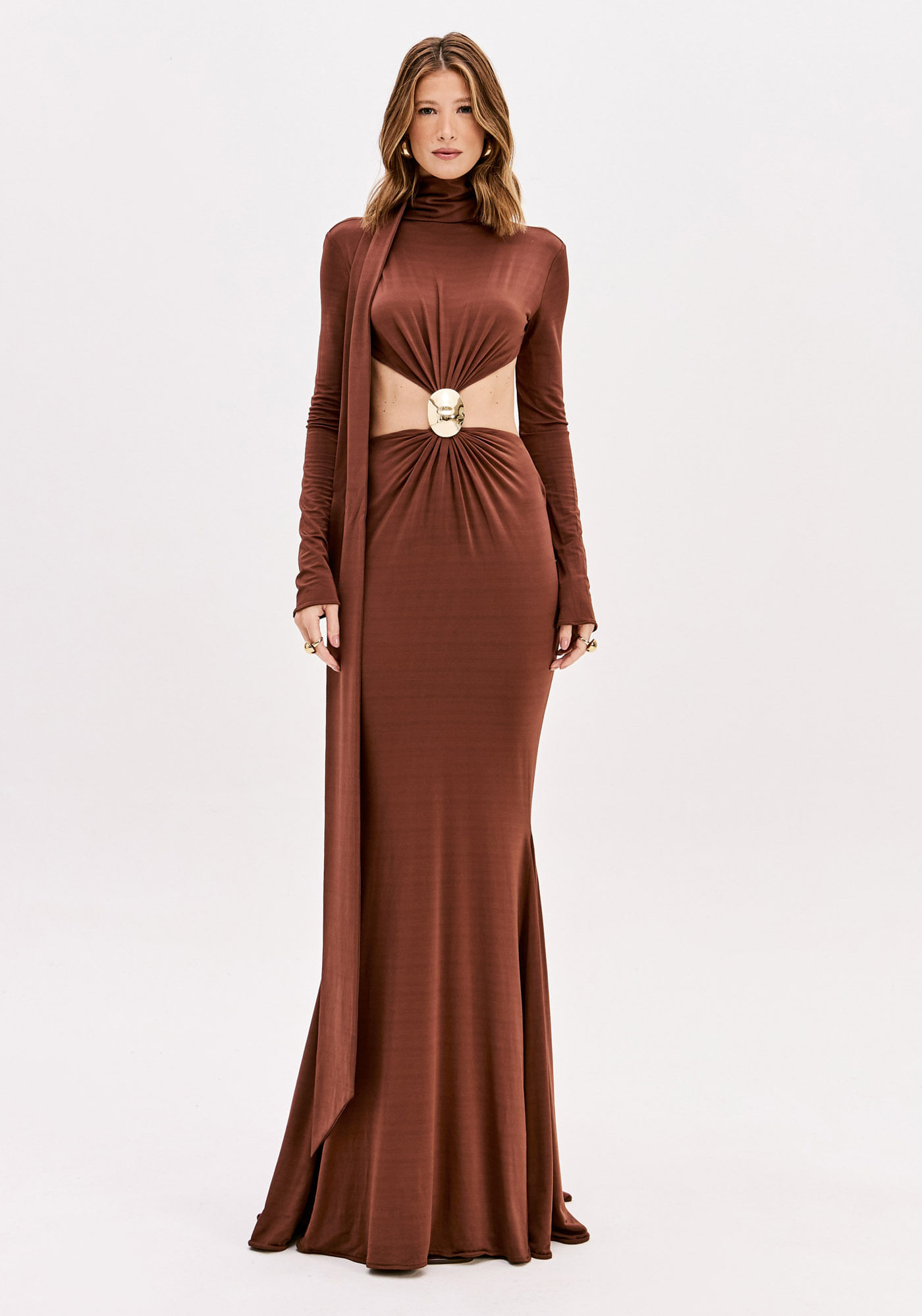 Vestido Longo Decote Costas