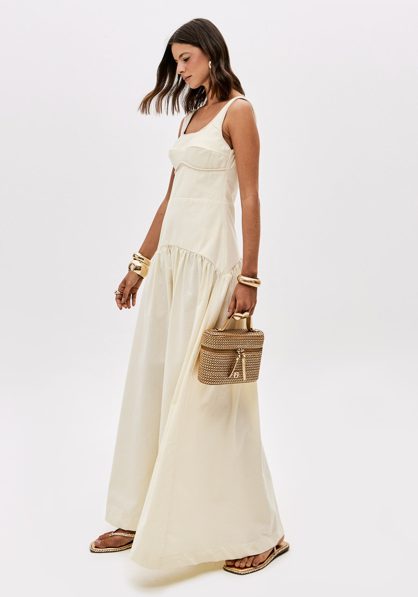 Vestido Super Midi De Alças