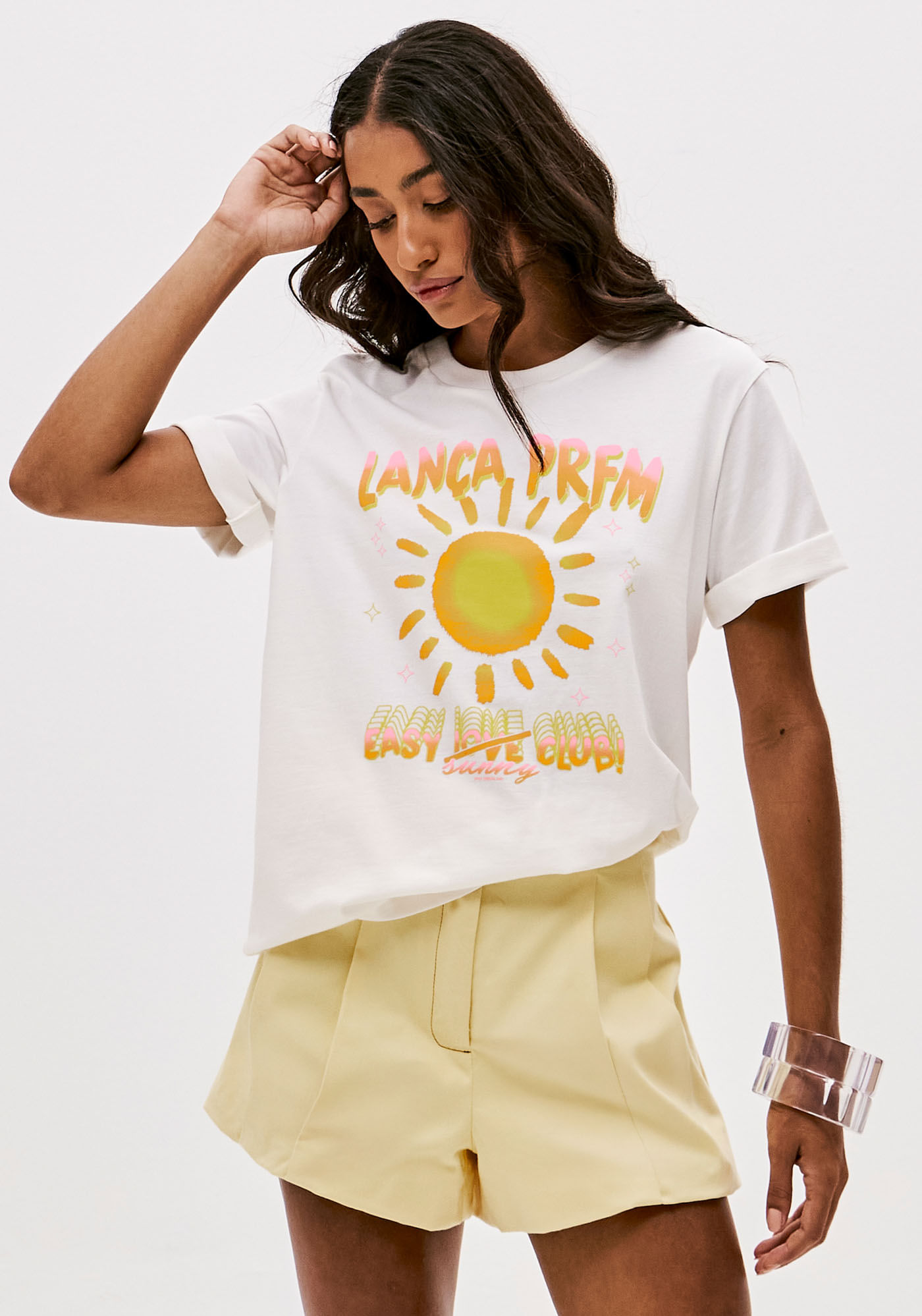 T-shirt Tradicional Com Estampa Frontal