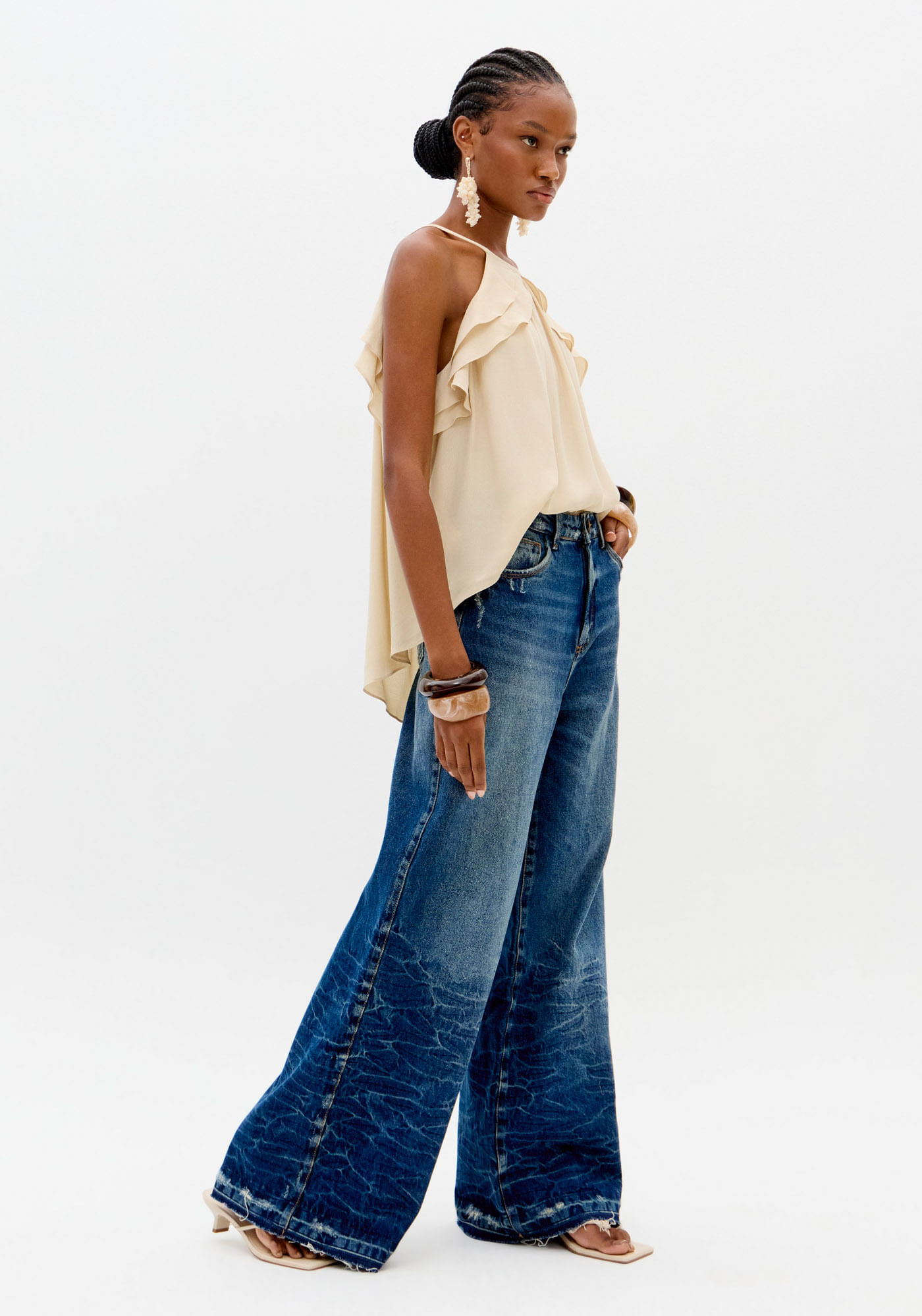 Calça Jeans Relaxed Cintura Super Alta