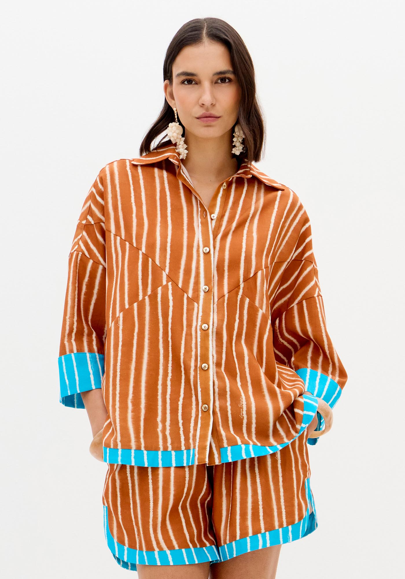 Camisa Estampada Alongada