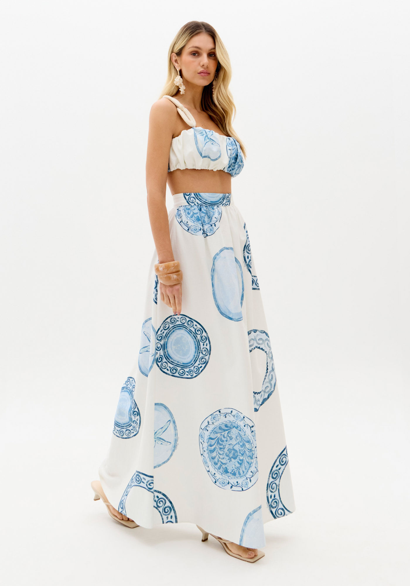 Saia Lady Like Longa Estampada