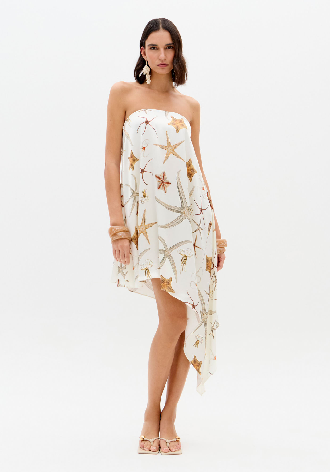 Vestido Sem Alças Assimétrico