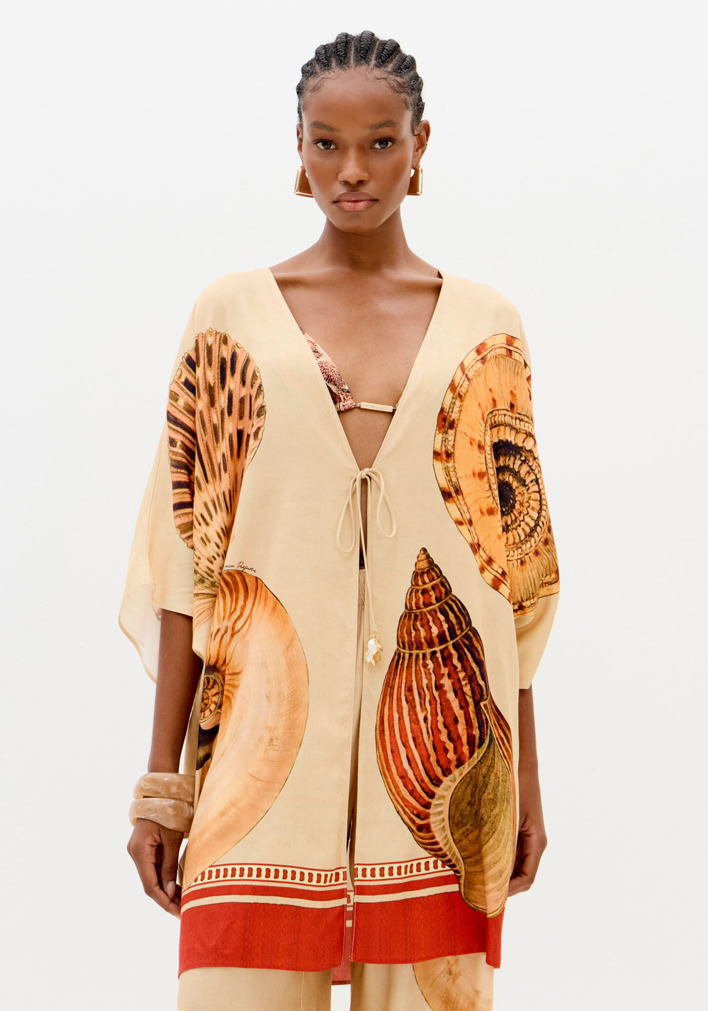 Kaftan Curto Estampado