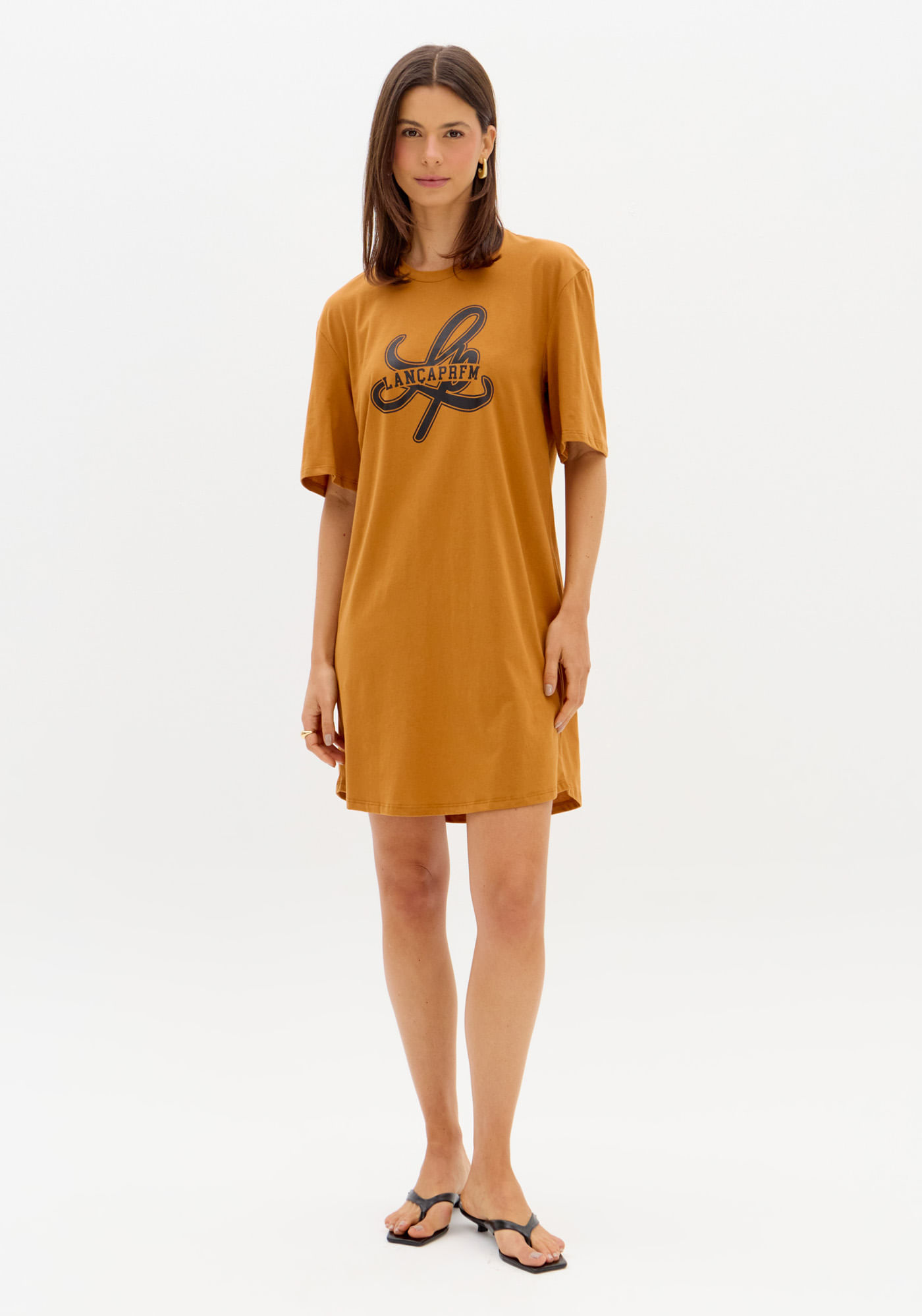 Vestido T-dress De Mangas Curtas