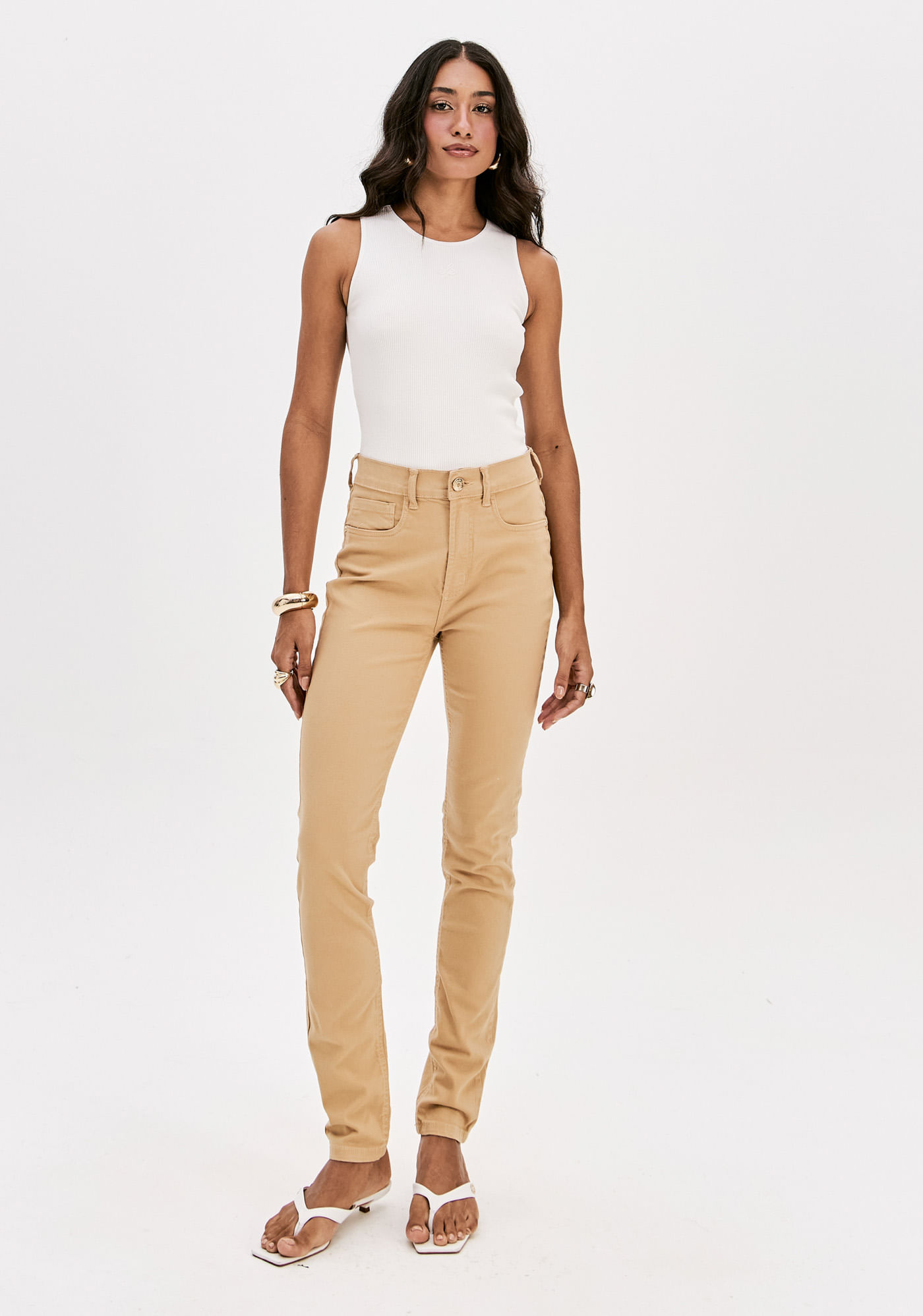 Calça Sarja Skinny Cintura Super Alta