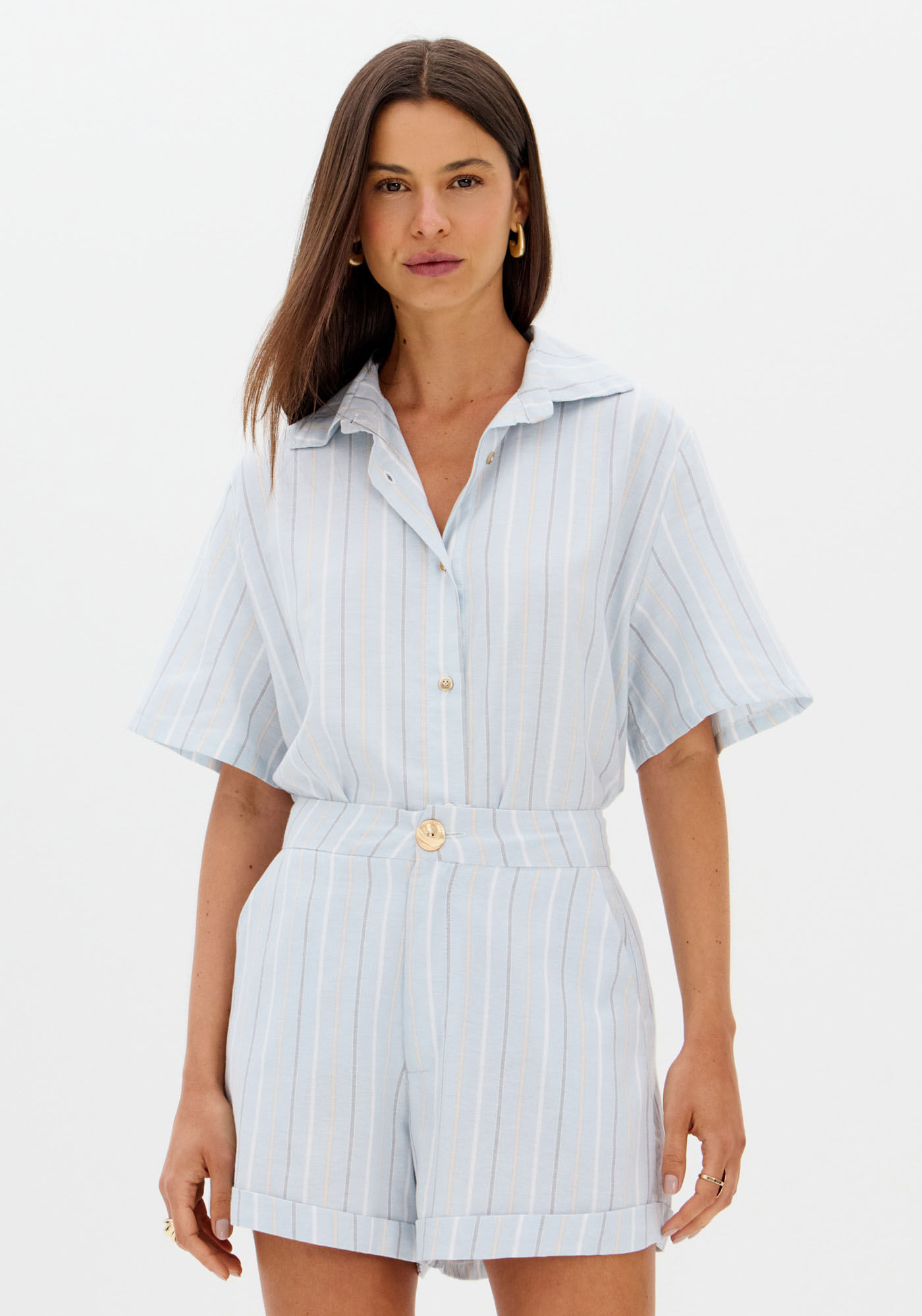 Camisa Manga Curta Oversized