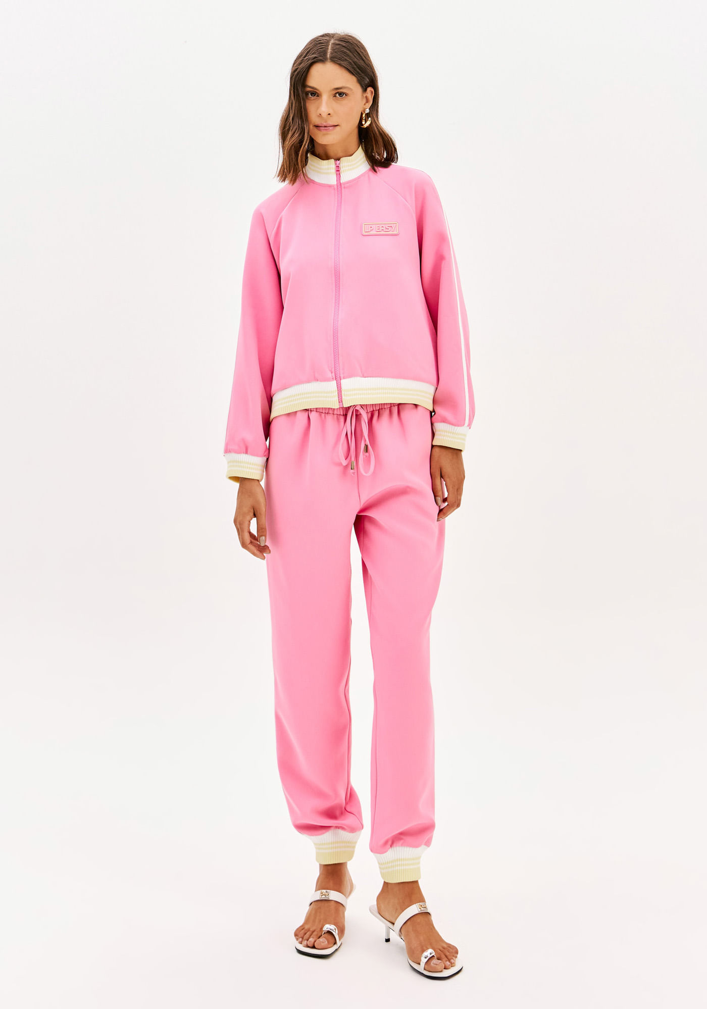 Calça Jogging Cintura Alta Cós Elástico