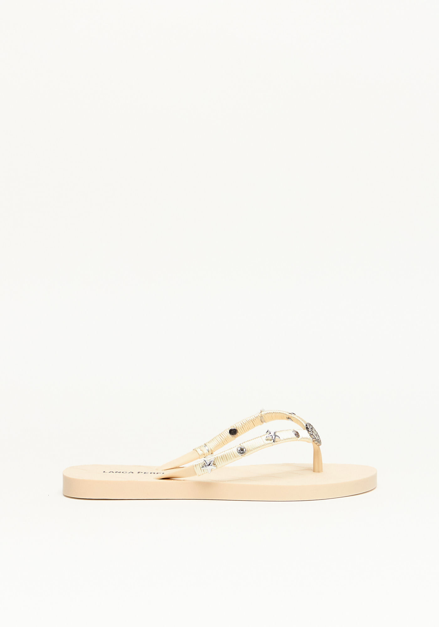Chinelo De Tiras Com Enfeites