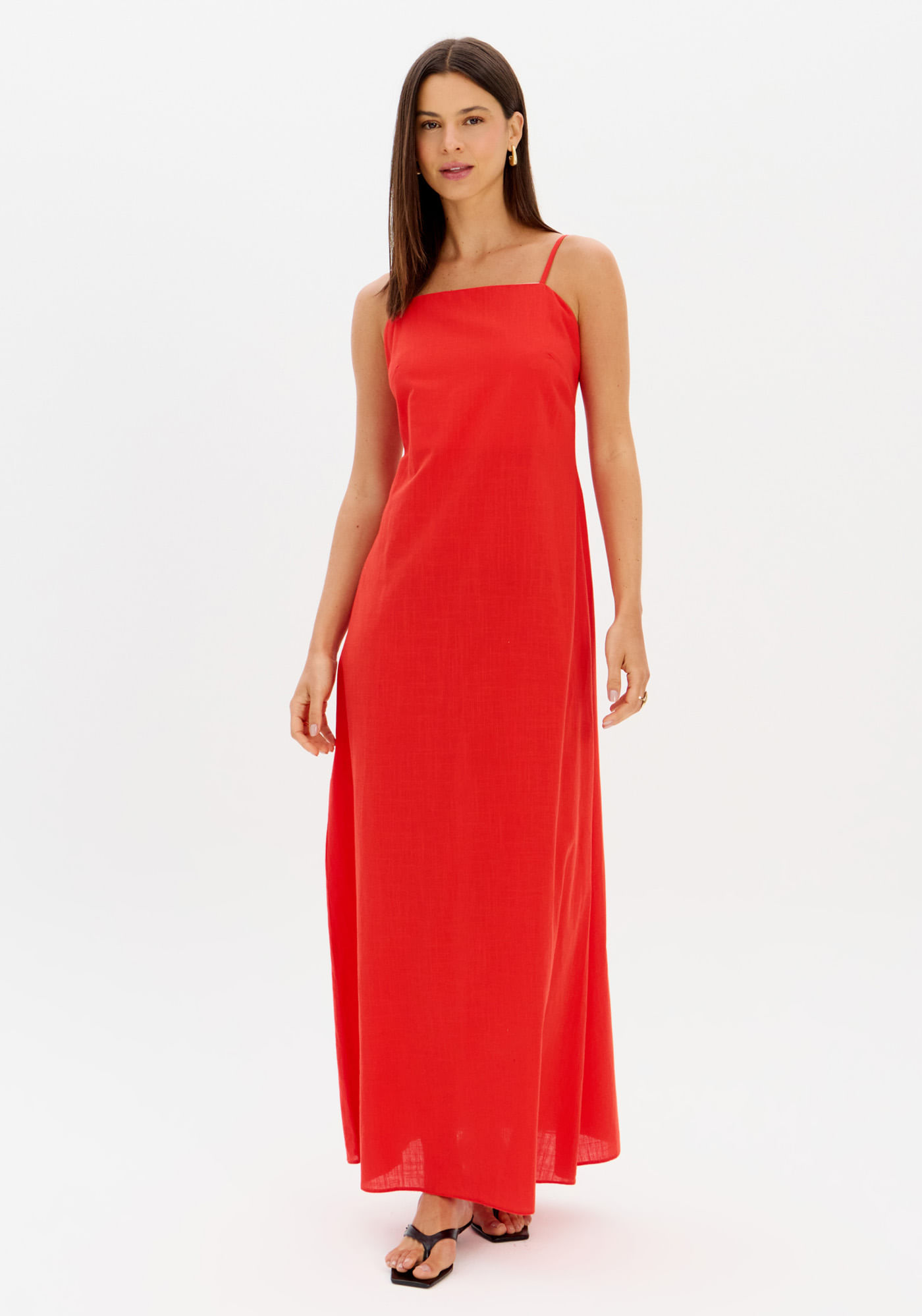 Vestido Super Midi De Alças