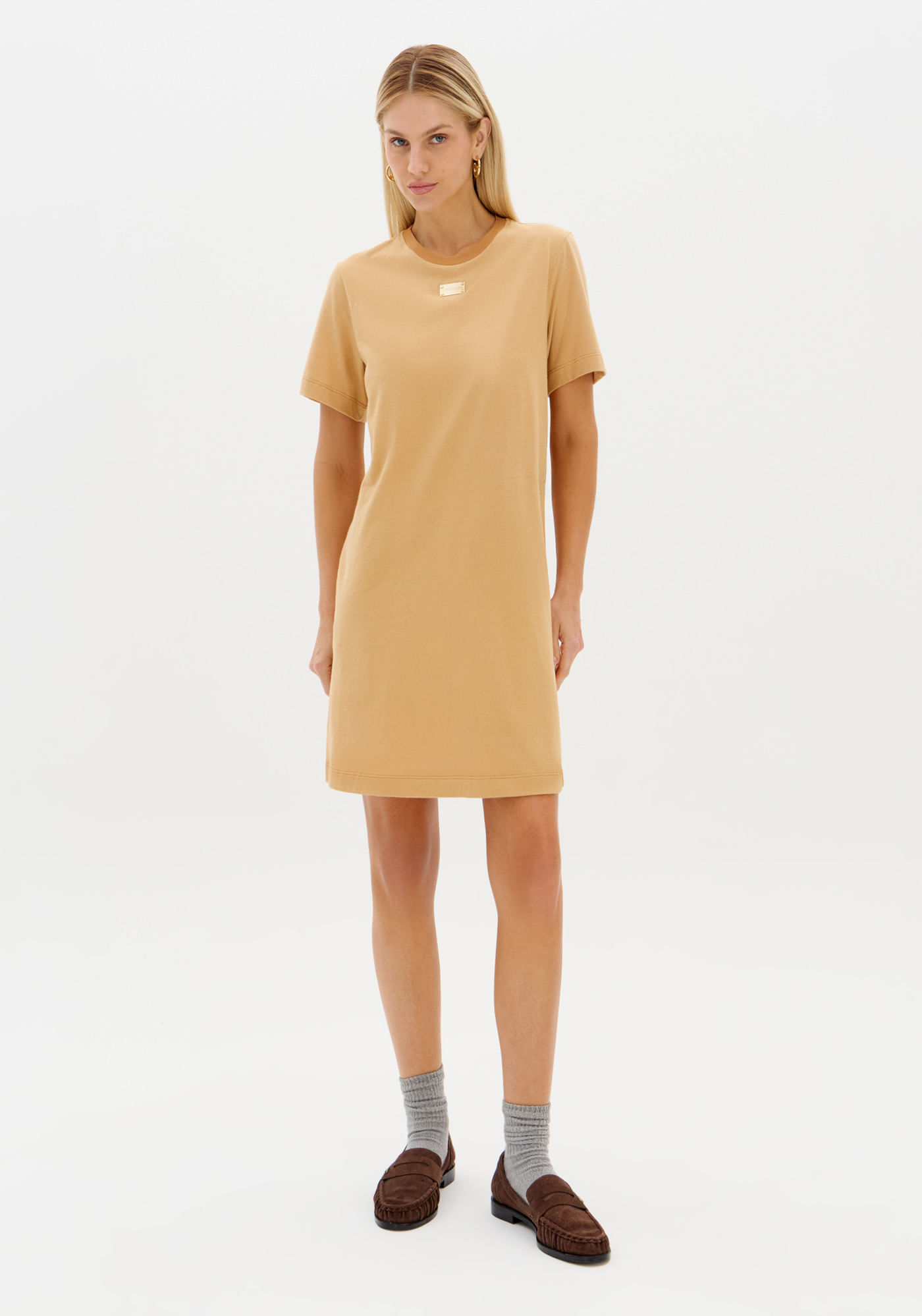 Vestido T-dress Curto Manga Curta