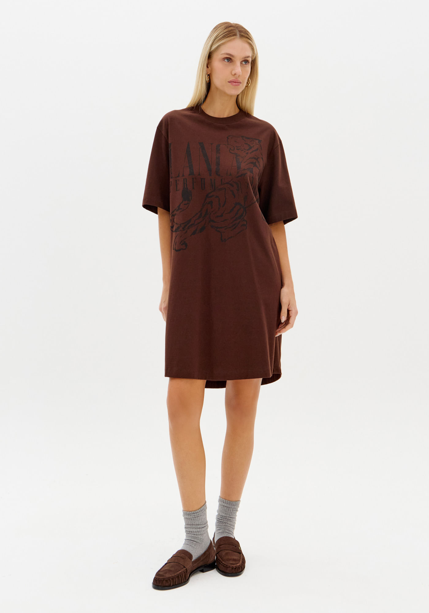 Vestido T-dress Com Estampa