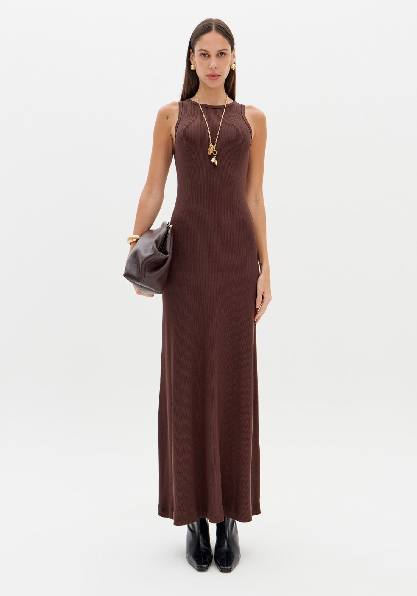 Vestido Super Midi Sem Mangas