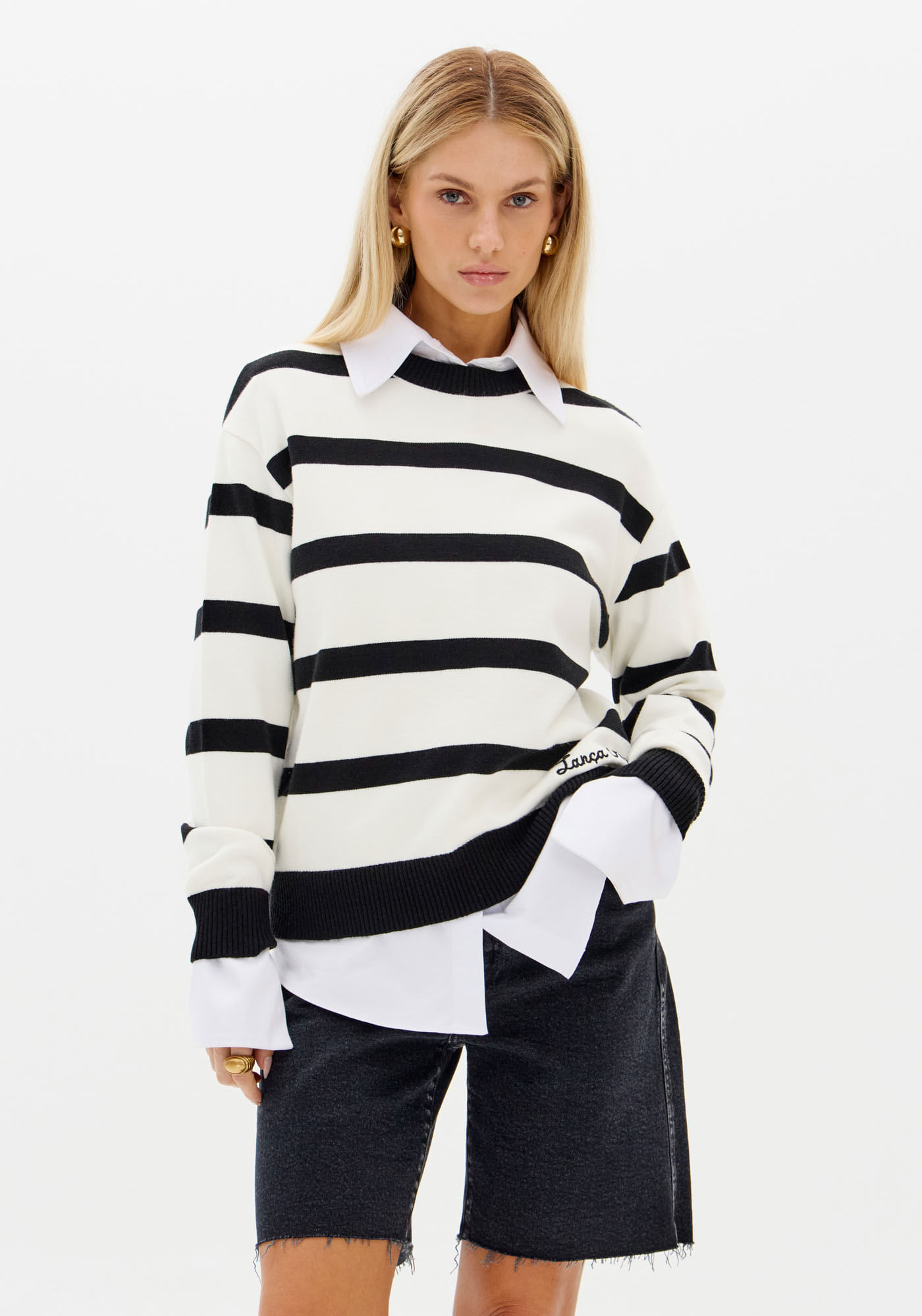 Blusa Manga Longa Tricô