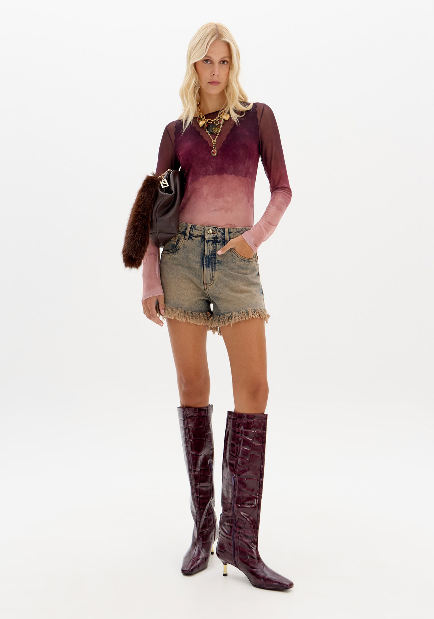 Short Jeans Comfort Com Bolsos
