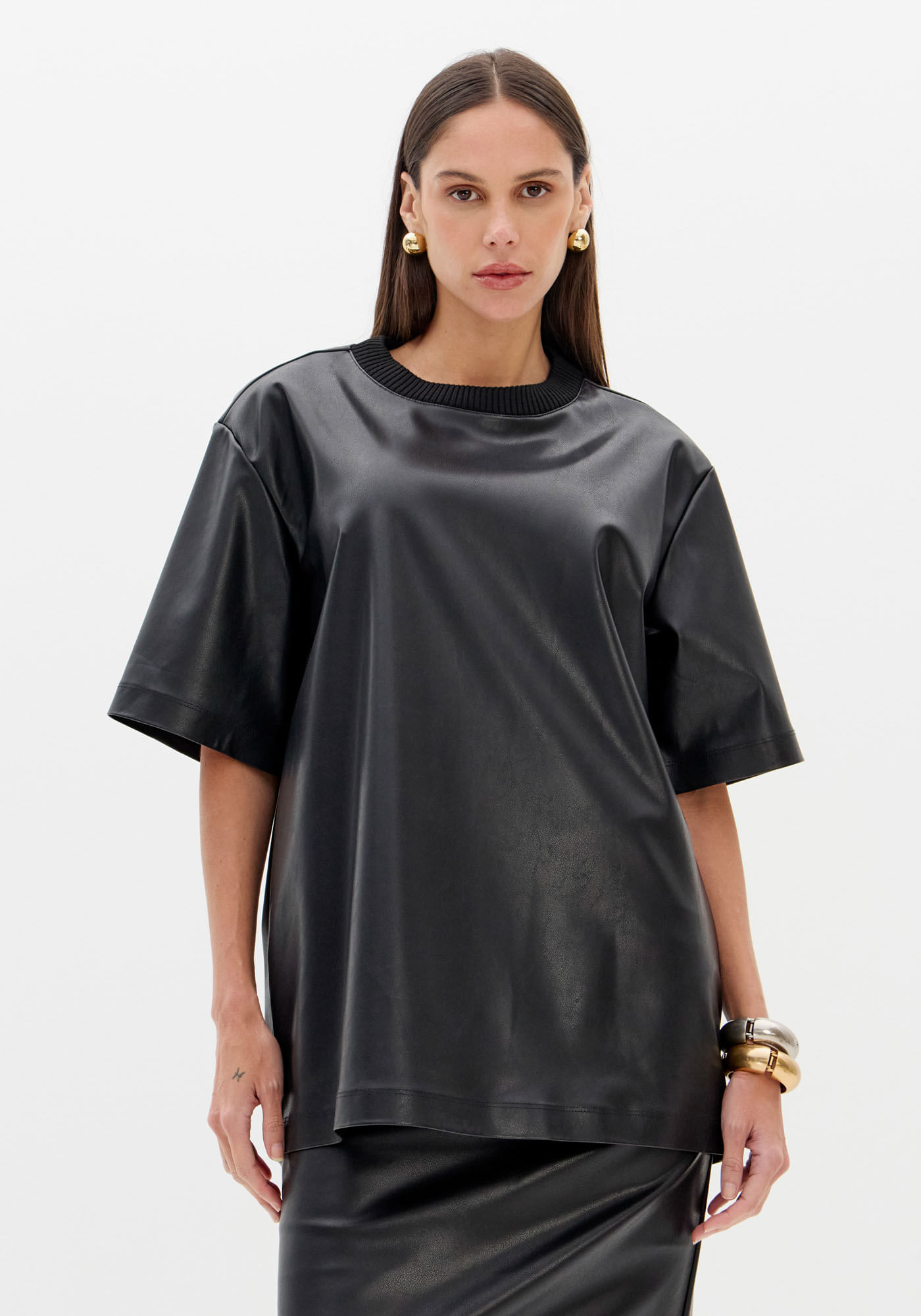 Blusa Descolada De Mangas Curtas