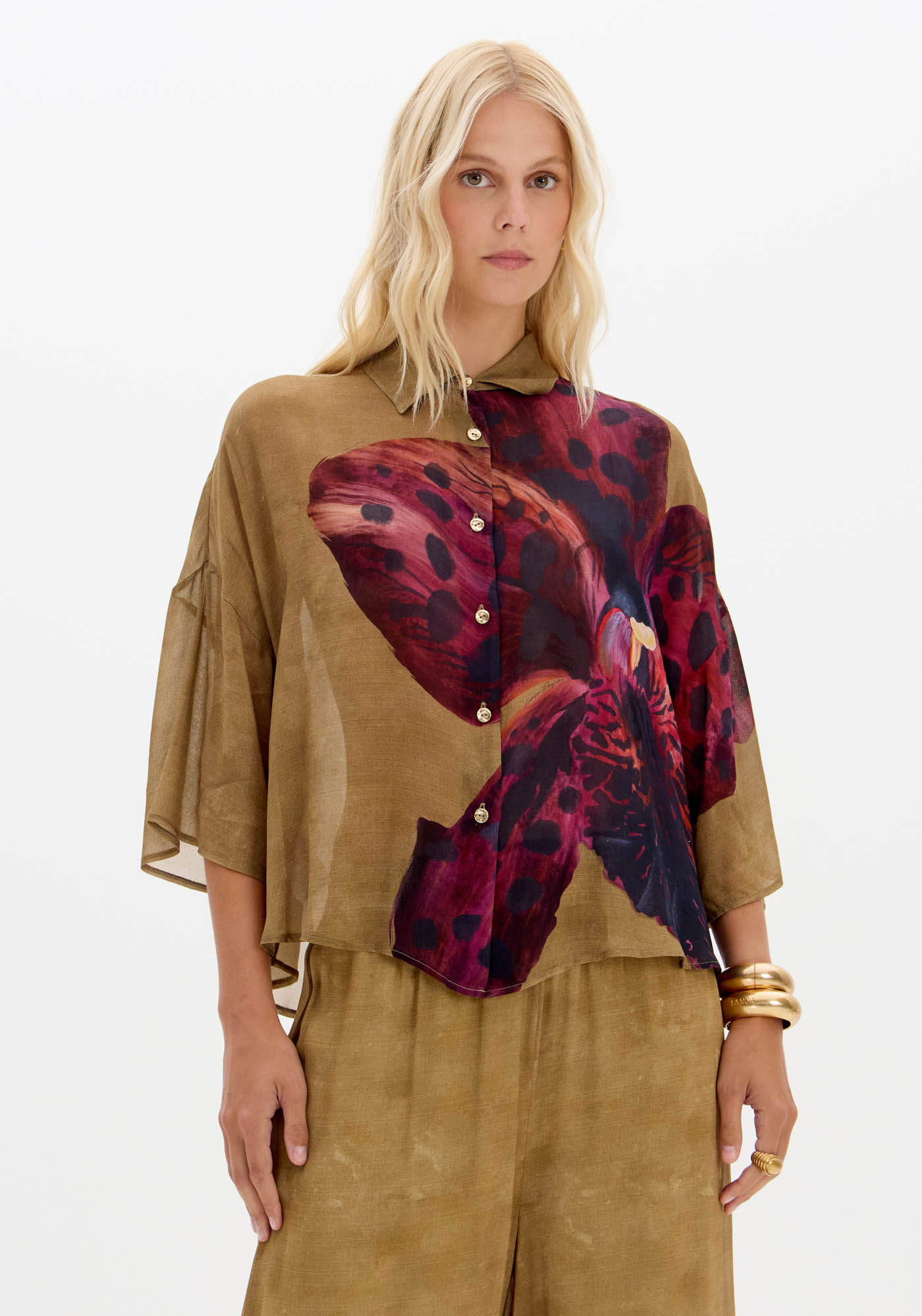 Camisa Estampada Chiffon