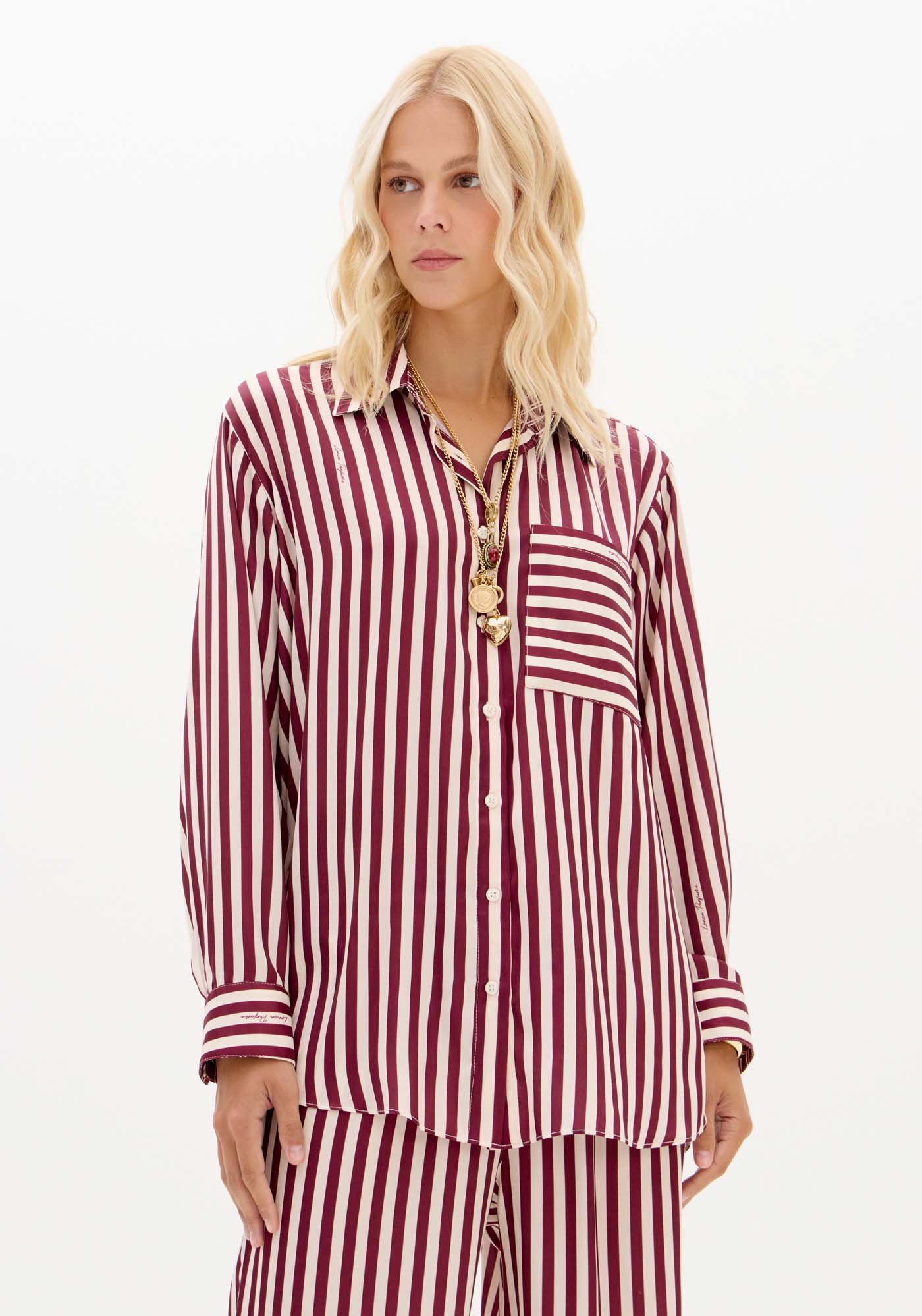 Camisa Estampada Com Mangas Longas