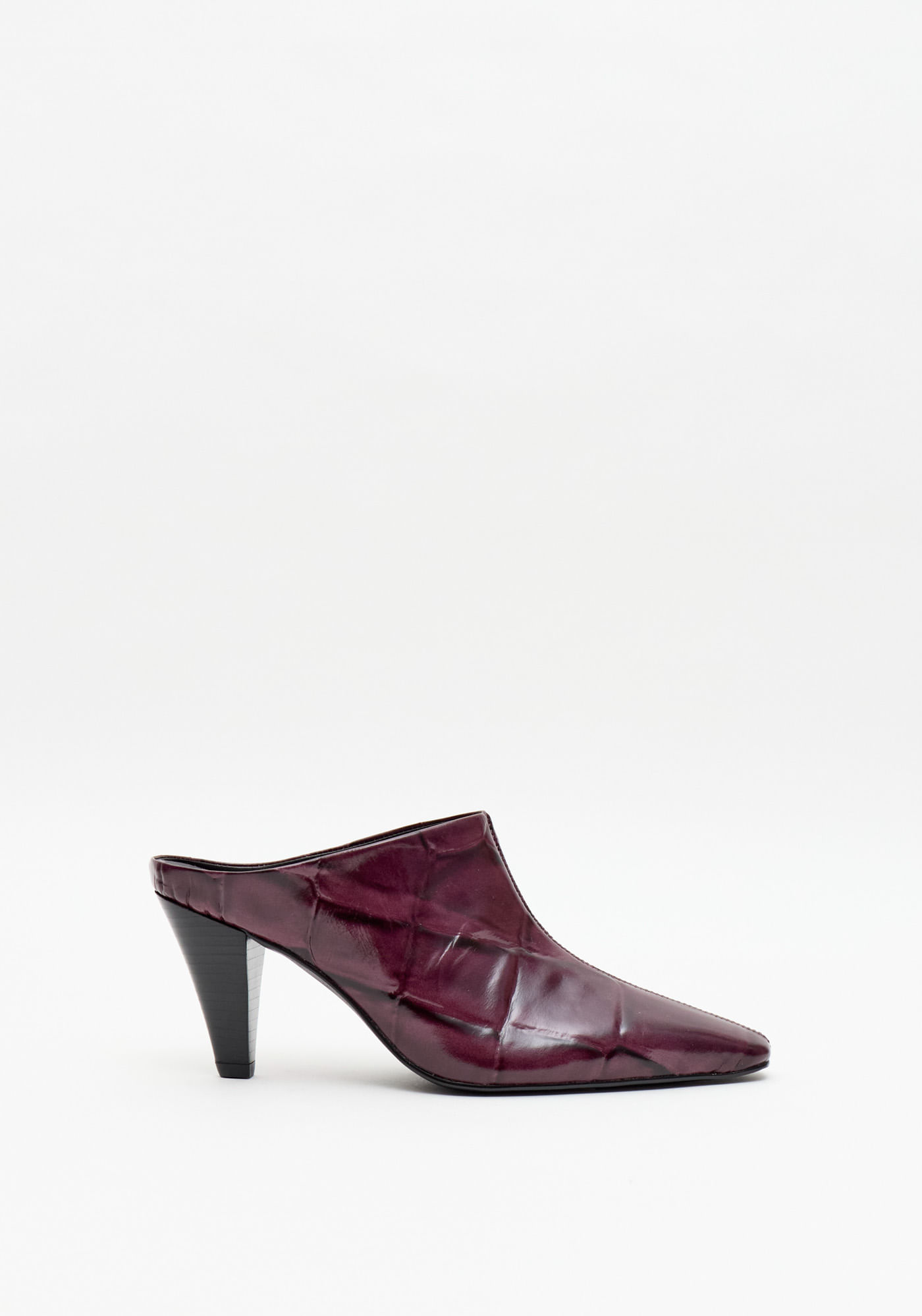 Bota Ankle Couro Croco