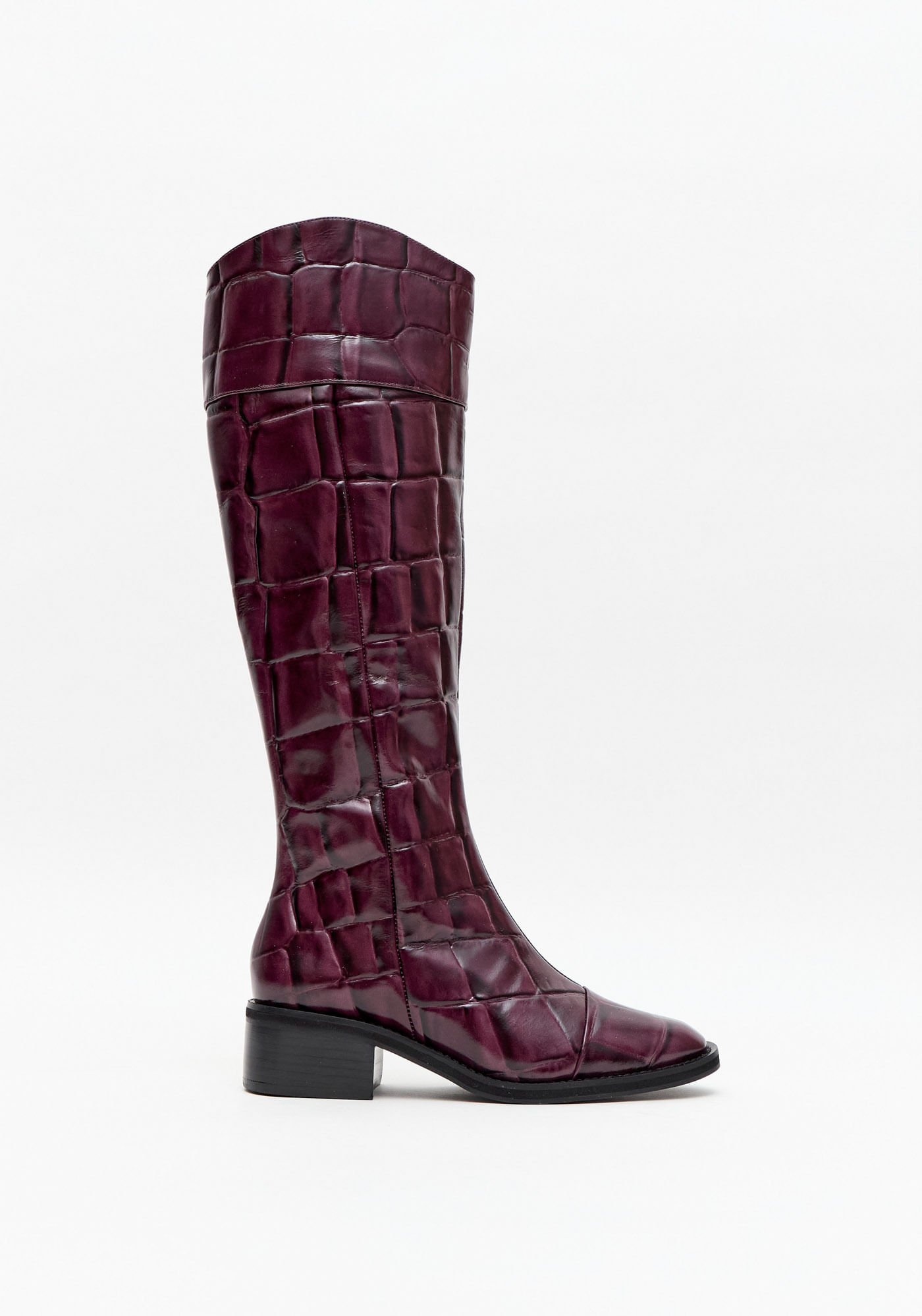 Bota Montaria Couro Croco