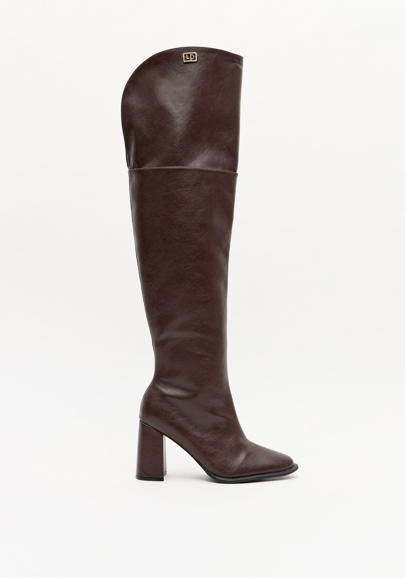Bota Over The Knee Com Salto Bloco