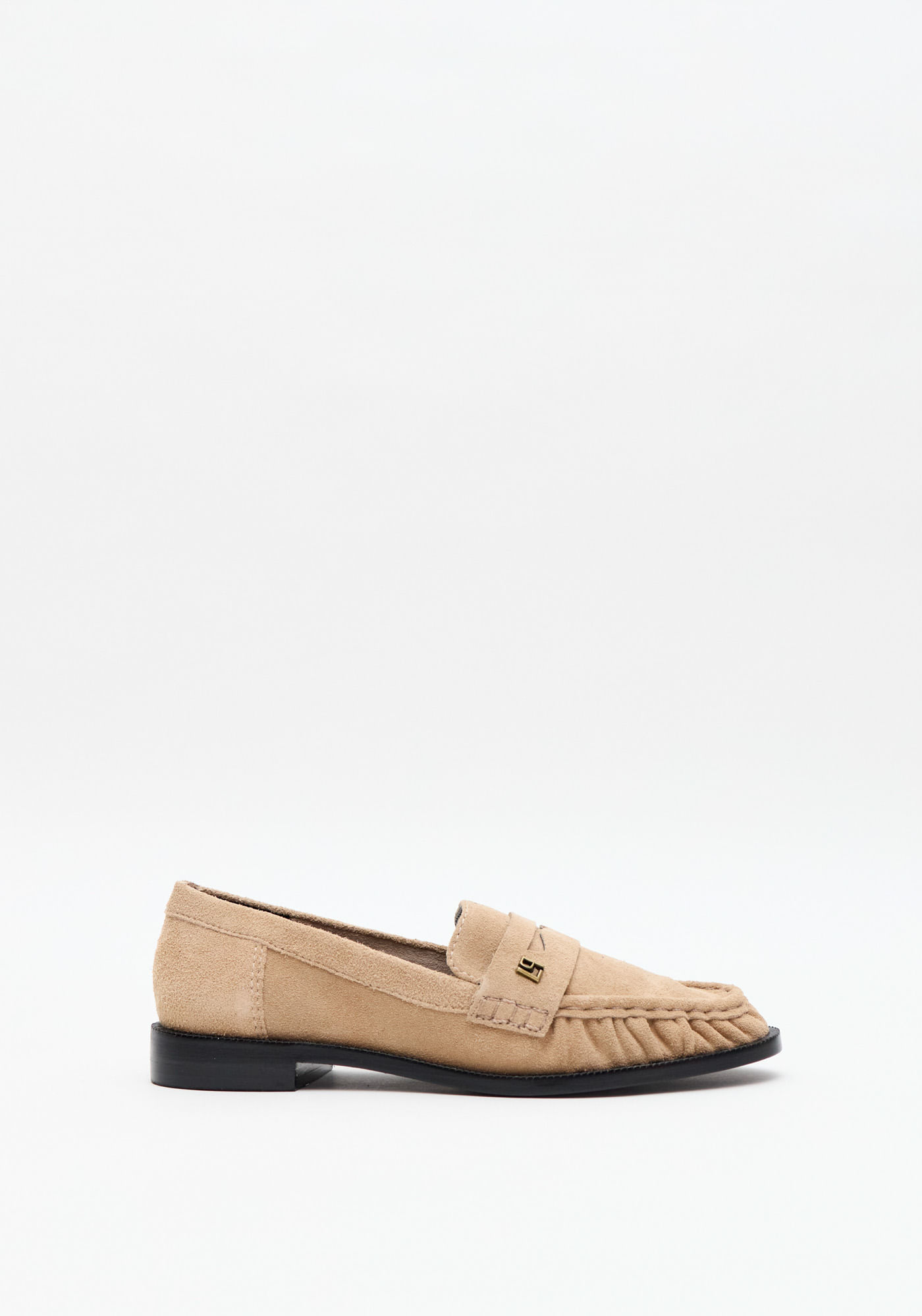 Mocassim Couro Drapeado