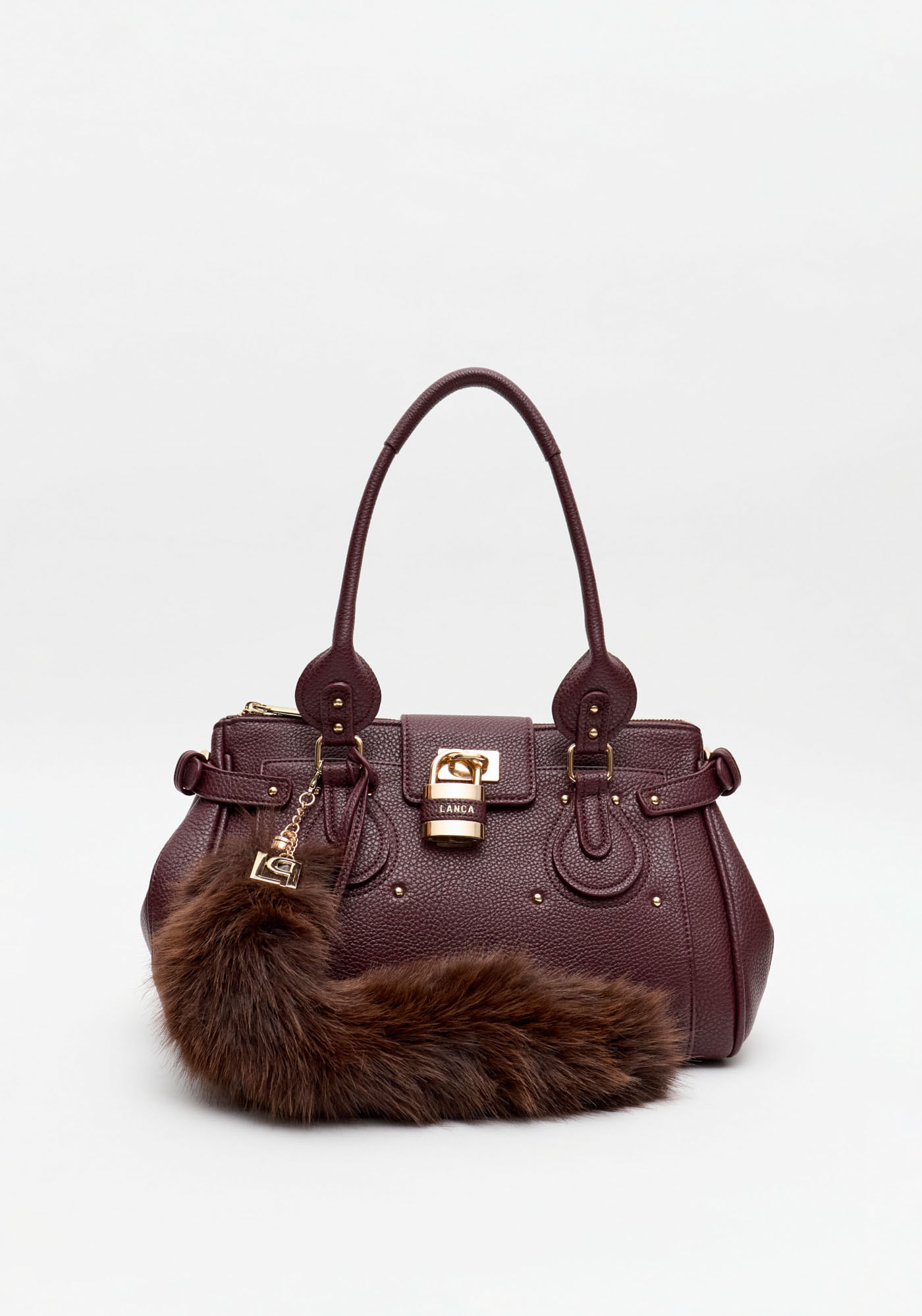 Bolsa Shoulder Com Enfeite Cadeado