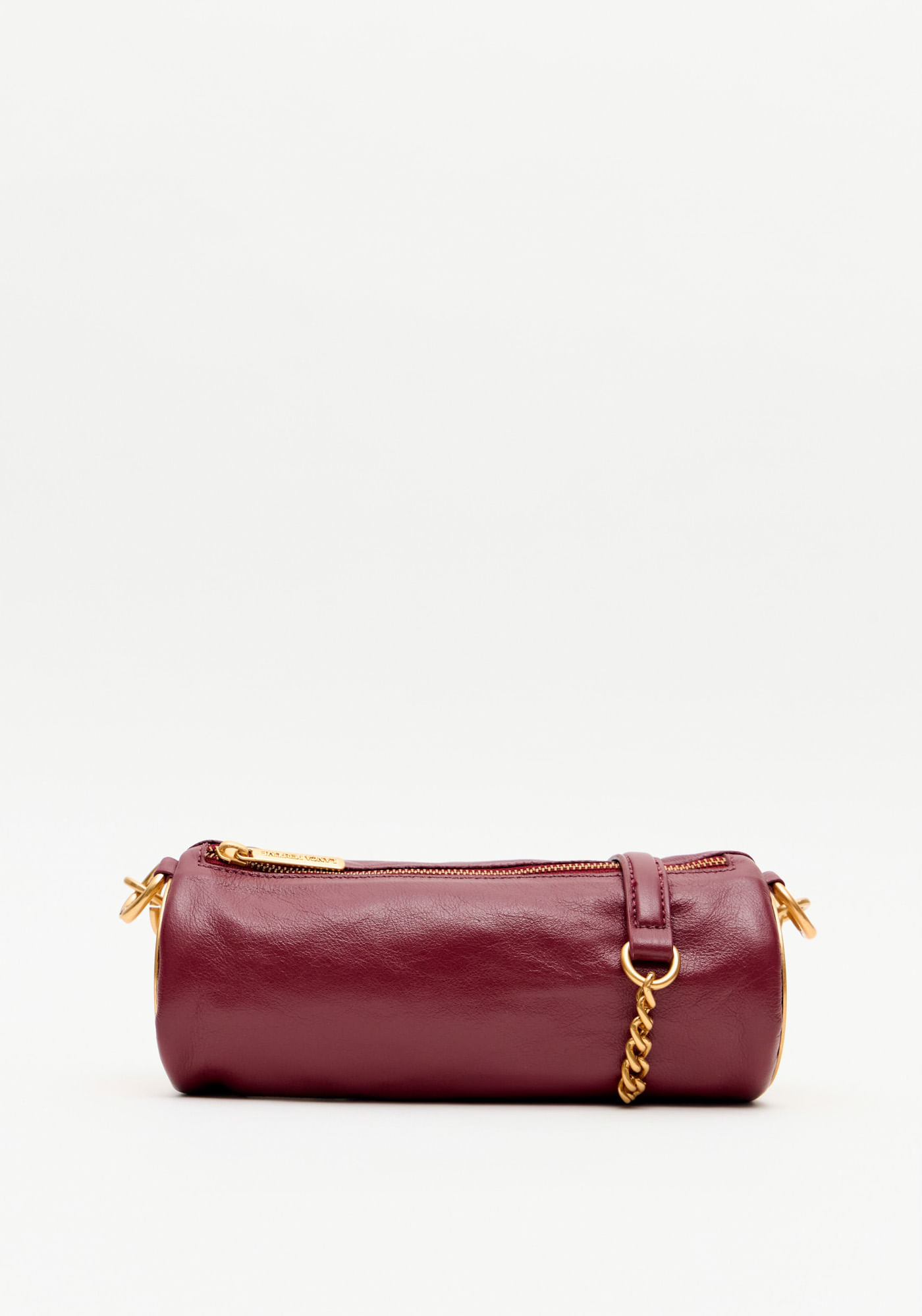 Bolsa Shoulder Couro Com Placa De Metal