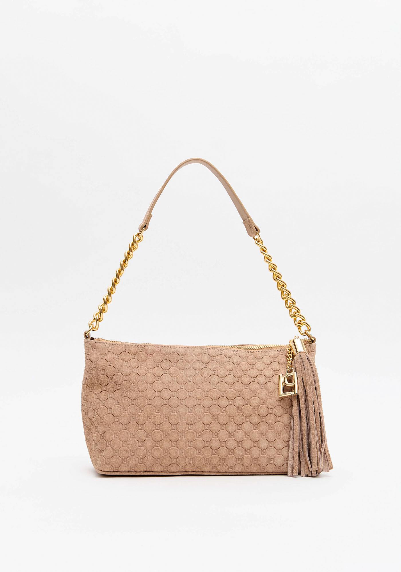 Bolsa Couro Shoulder Com Monograma
