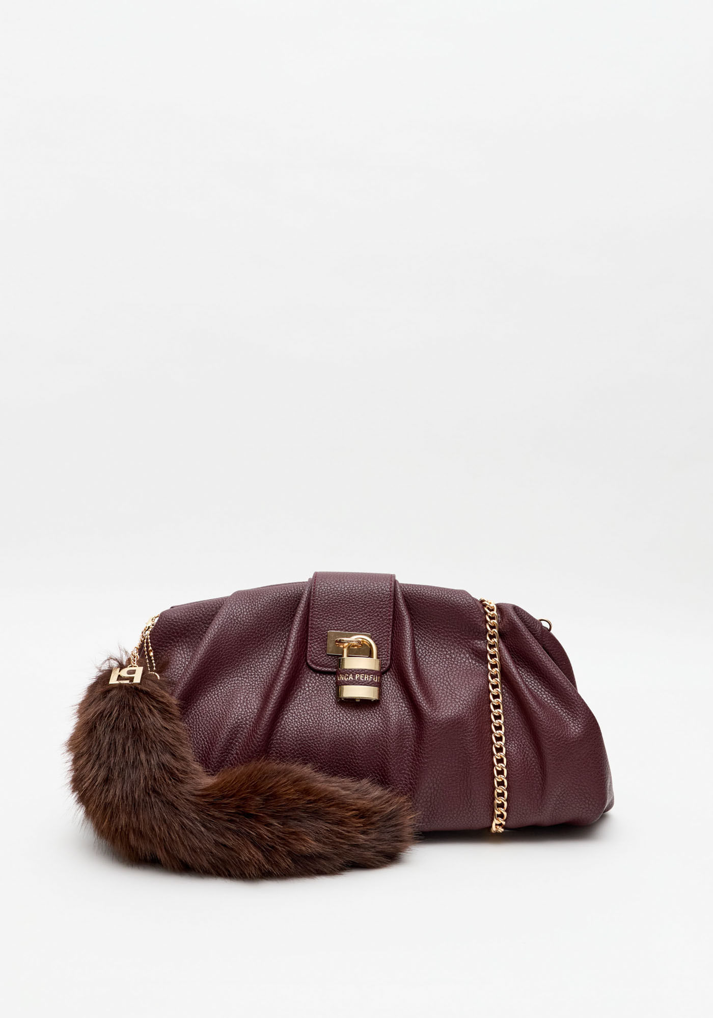 Bolsa Clutch Com Enfeite Cadeado