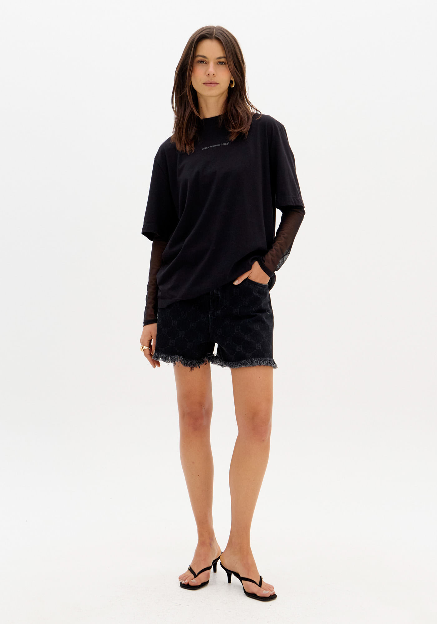 Short Jeans Mom Com Cintura Super Alta