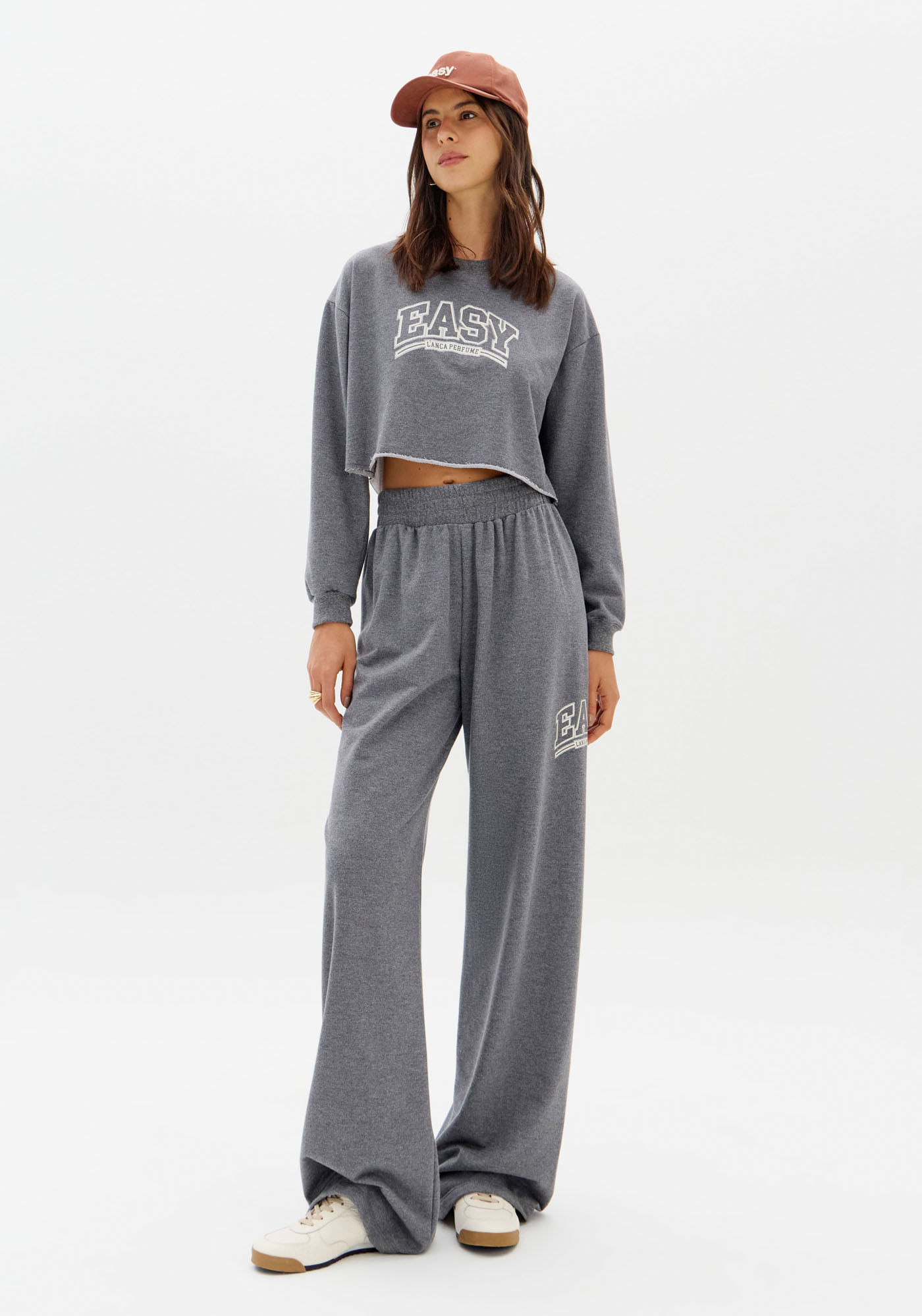 Calça Carrot Moletom Com Estampa Local