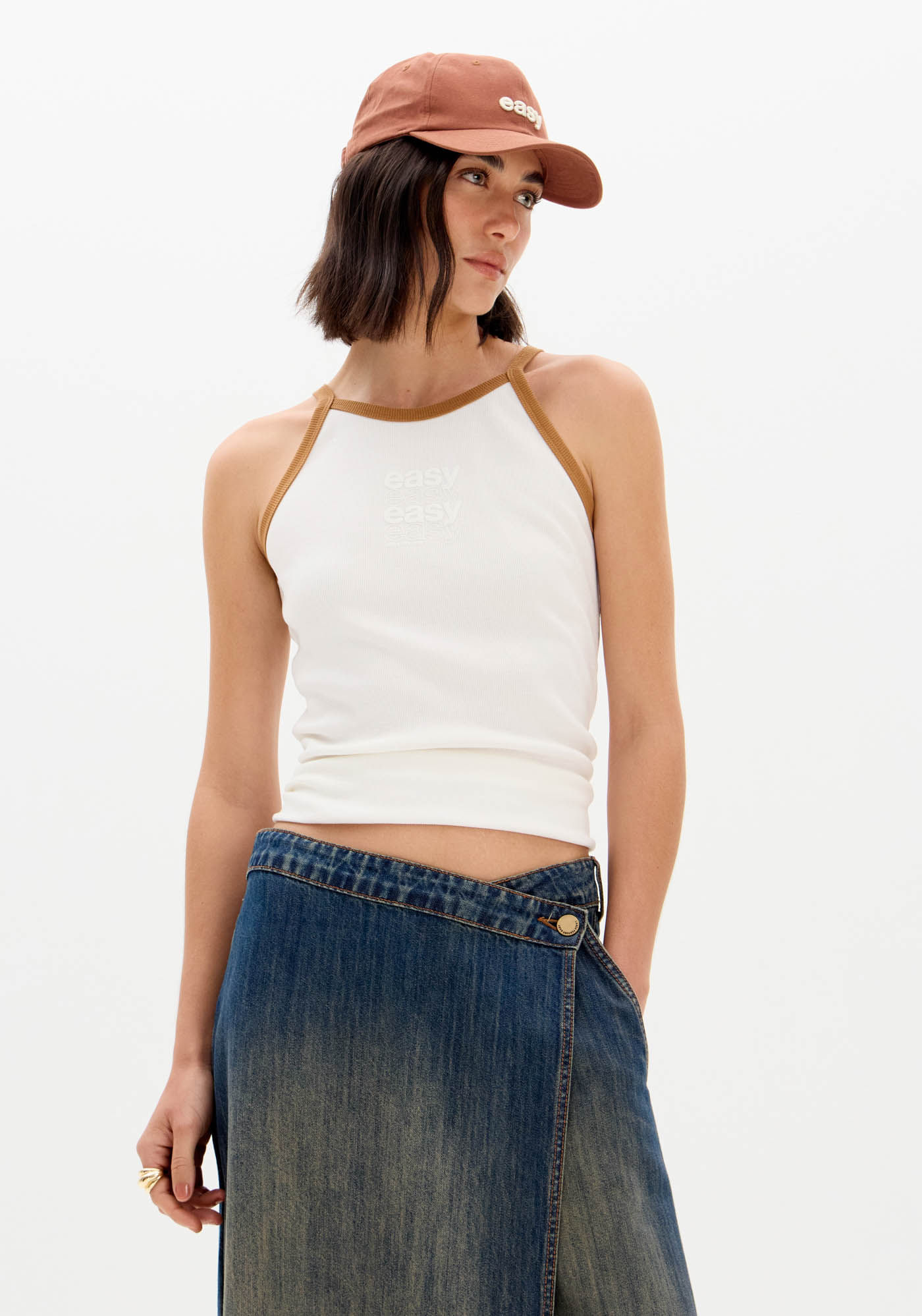 Blusa Regata de Alças Canelada