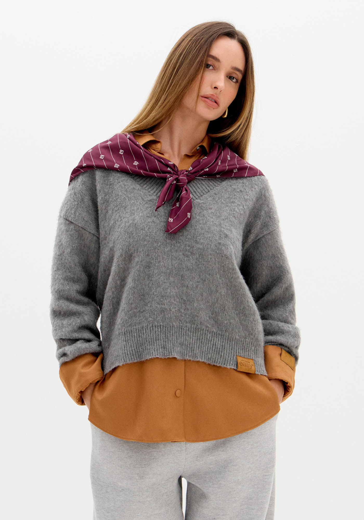 Blusa Tricô Com Decote V