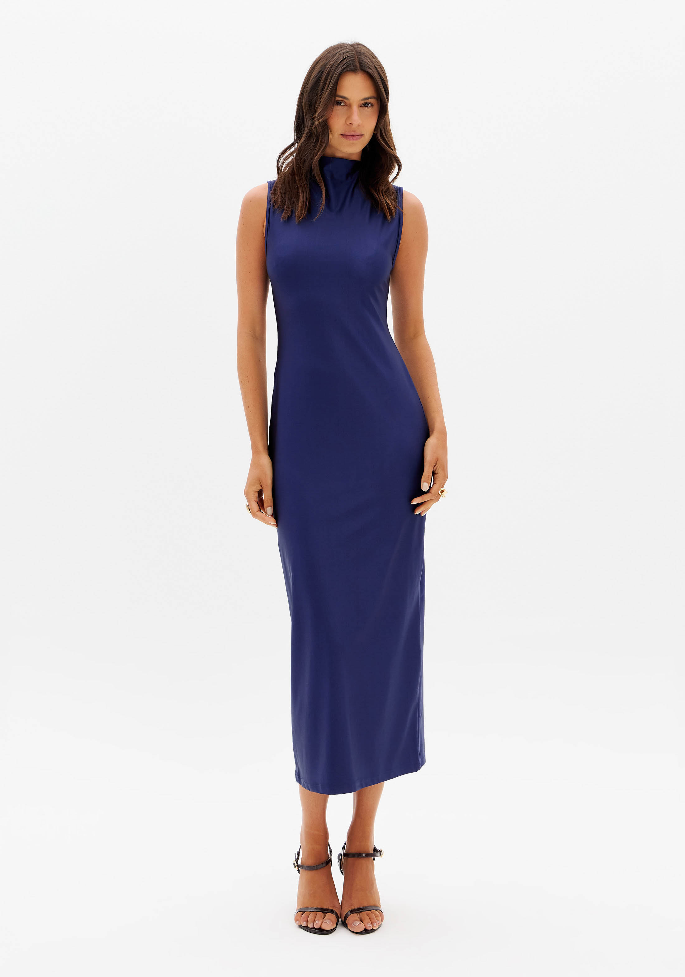 Vestido Super Midi Sem Manga