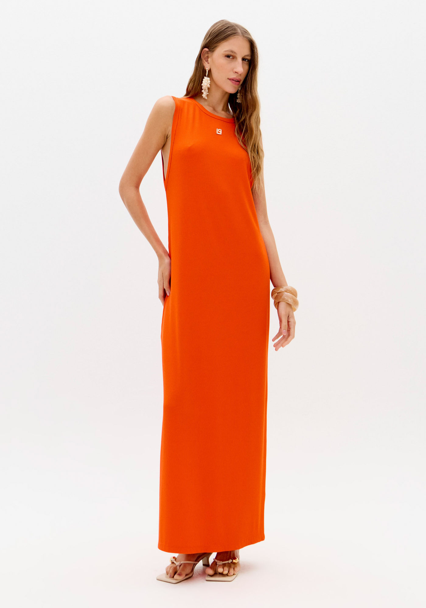Vestido Canelado Super Midi