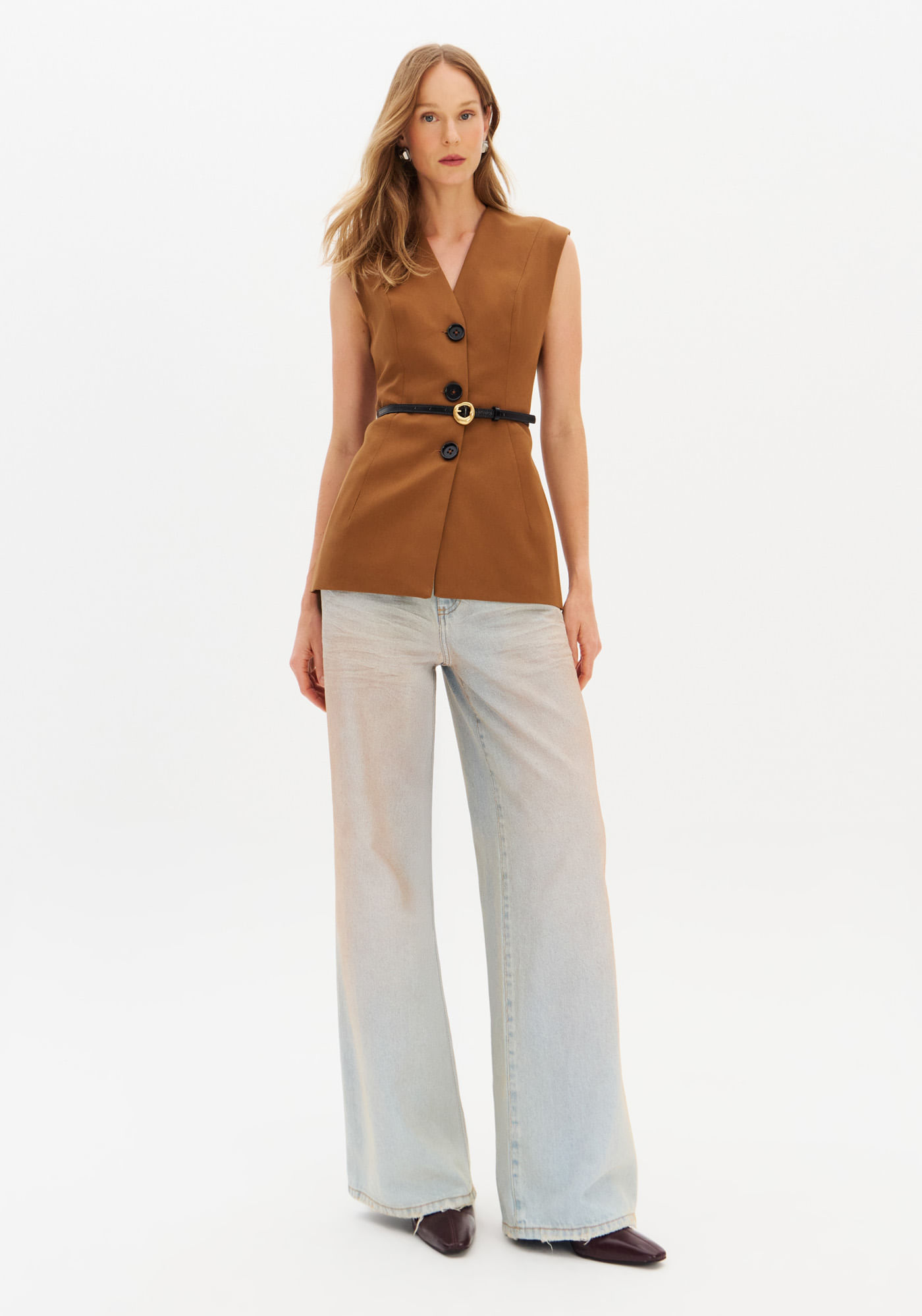 Calça Jeans Relaxed Cintura Alta