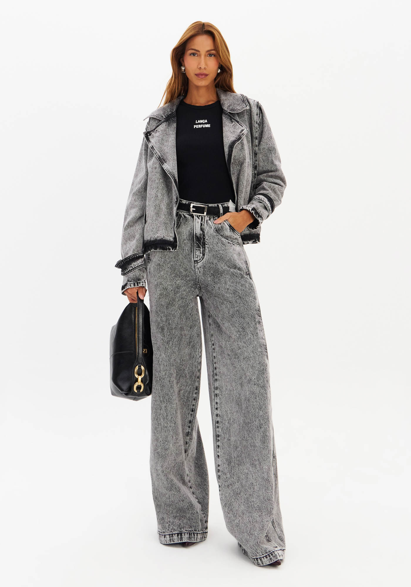 Calça Jeans Relaxed Cintura Média
