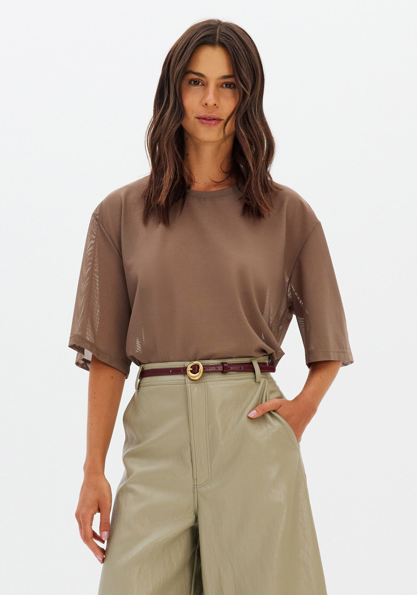 Blusa Oversized De Tule