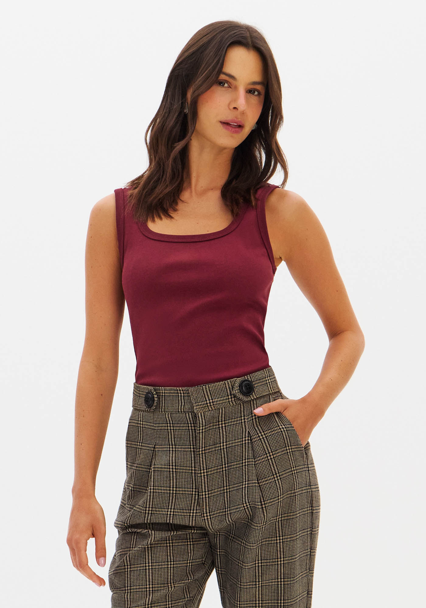 Blusa Decote Quadrado Malha Pesada